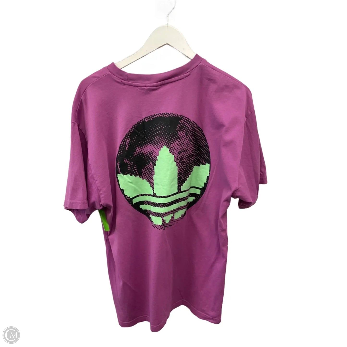 Athletic Top Short Sleeve By Adidas In Purple, Size: Xl