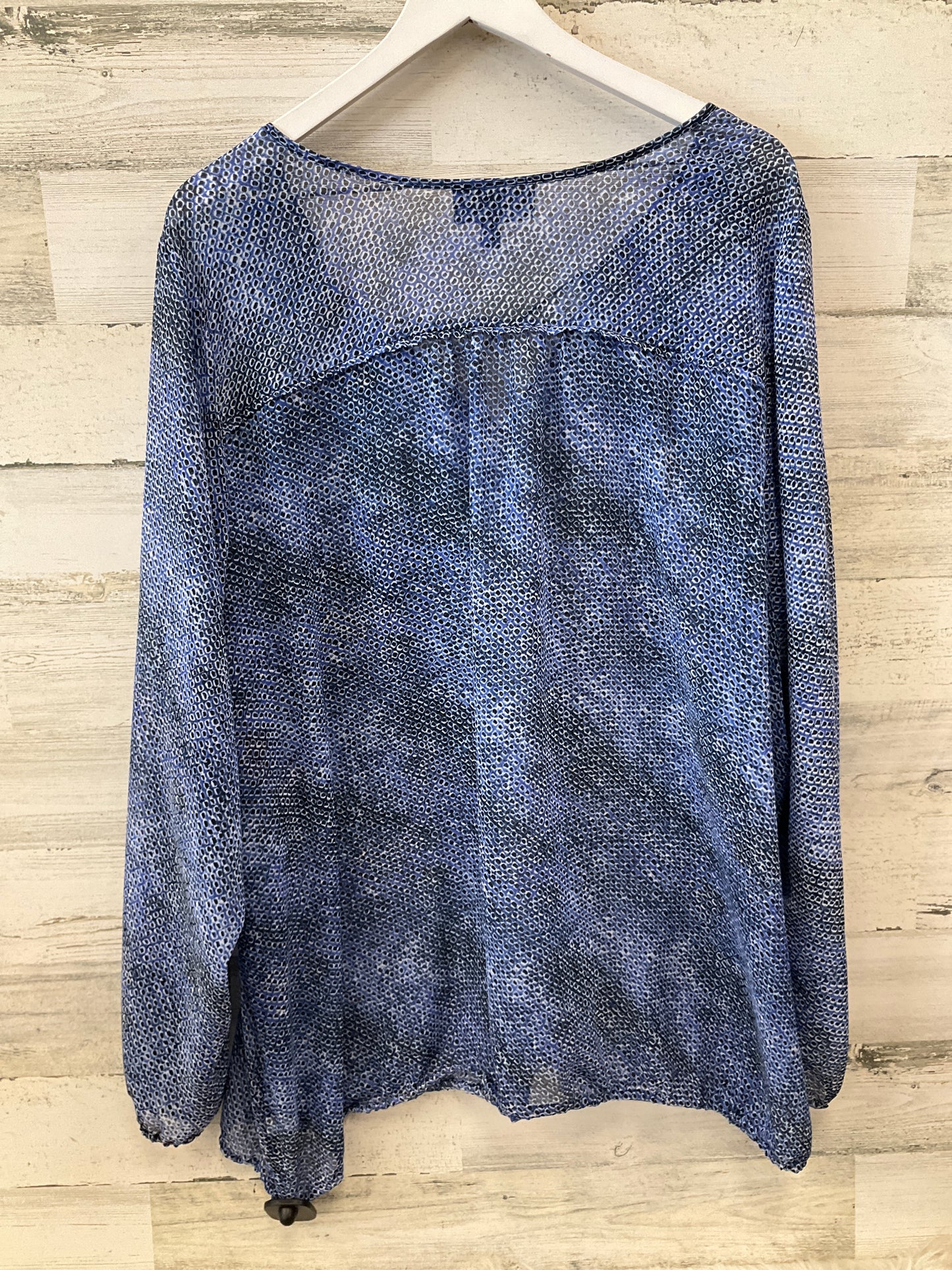 Top Long Sleeve By Lane Bryant In Black & Blue, Size: 4x