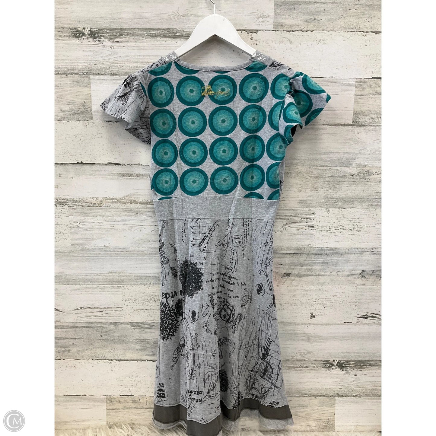 Dress Casual Midi By Desigual In Grey, Size: S