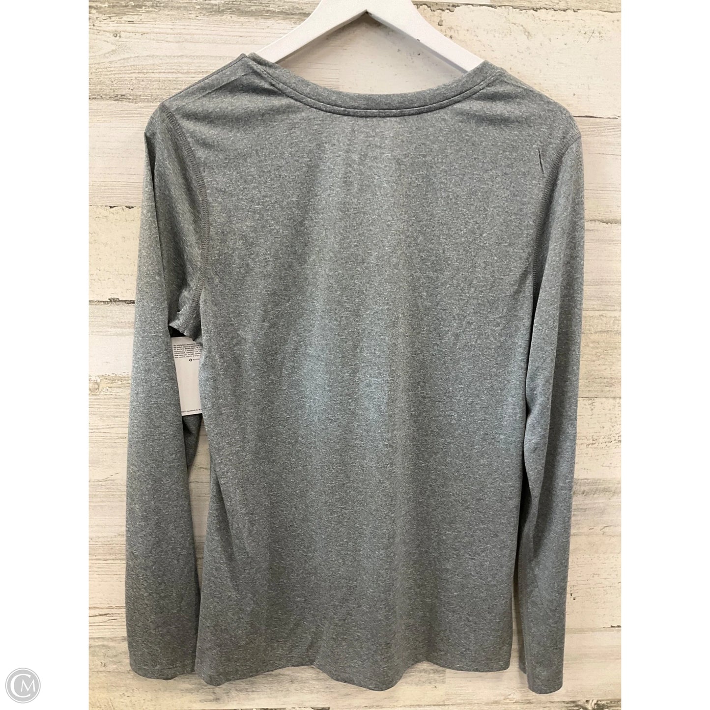 Athletic Top Long Sleeve Crewneck By Hanes In Grey, Size: L