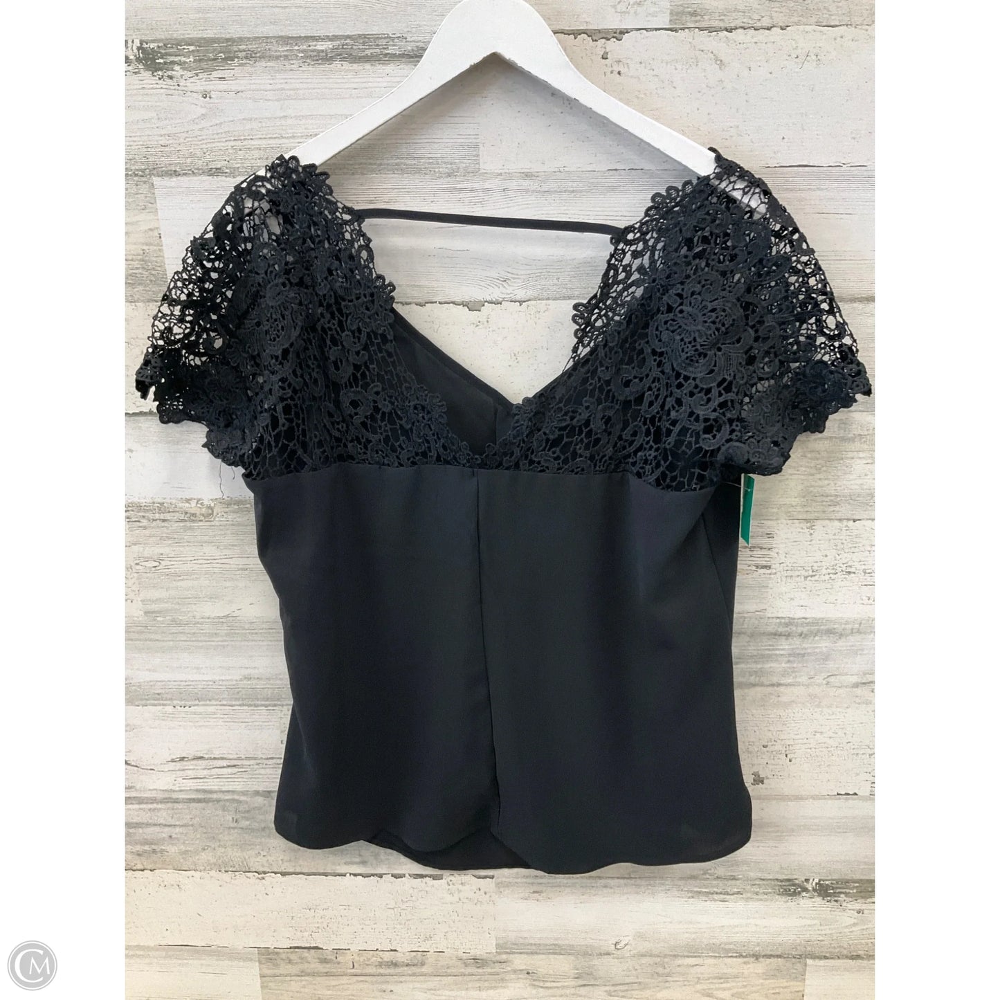 Top Short Sleeve By Shein In Black, Size: 1x