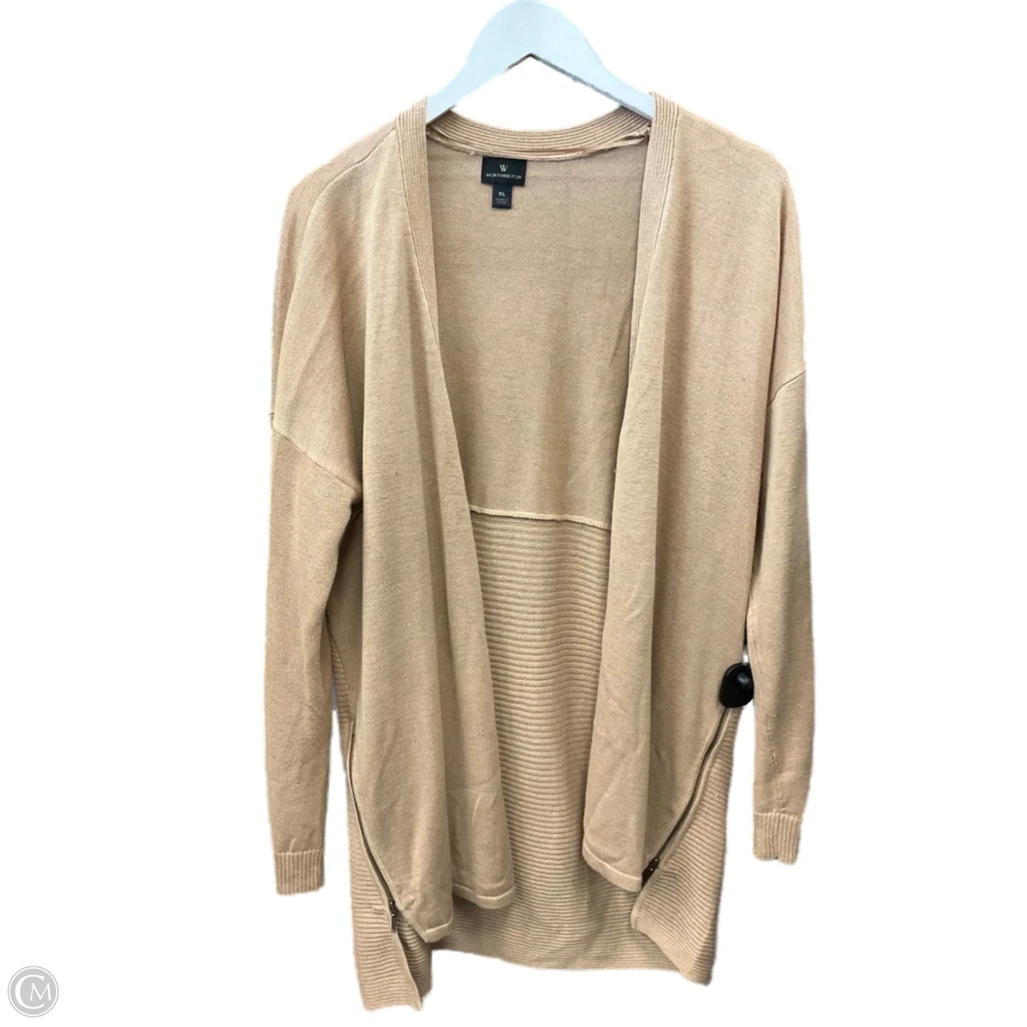 Cardigan By Worthington In Tan, Size: Xl