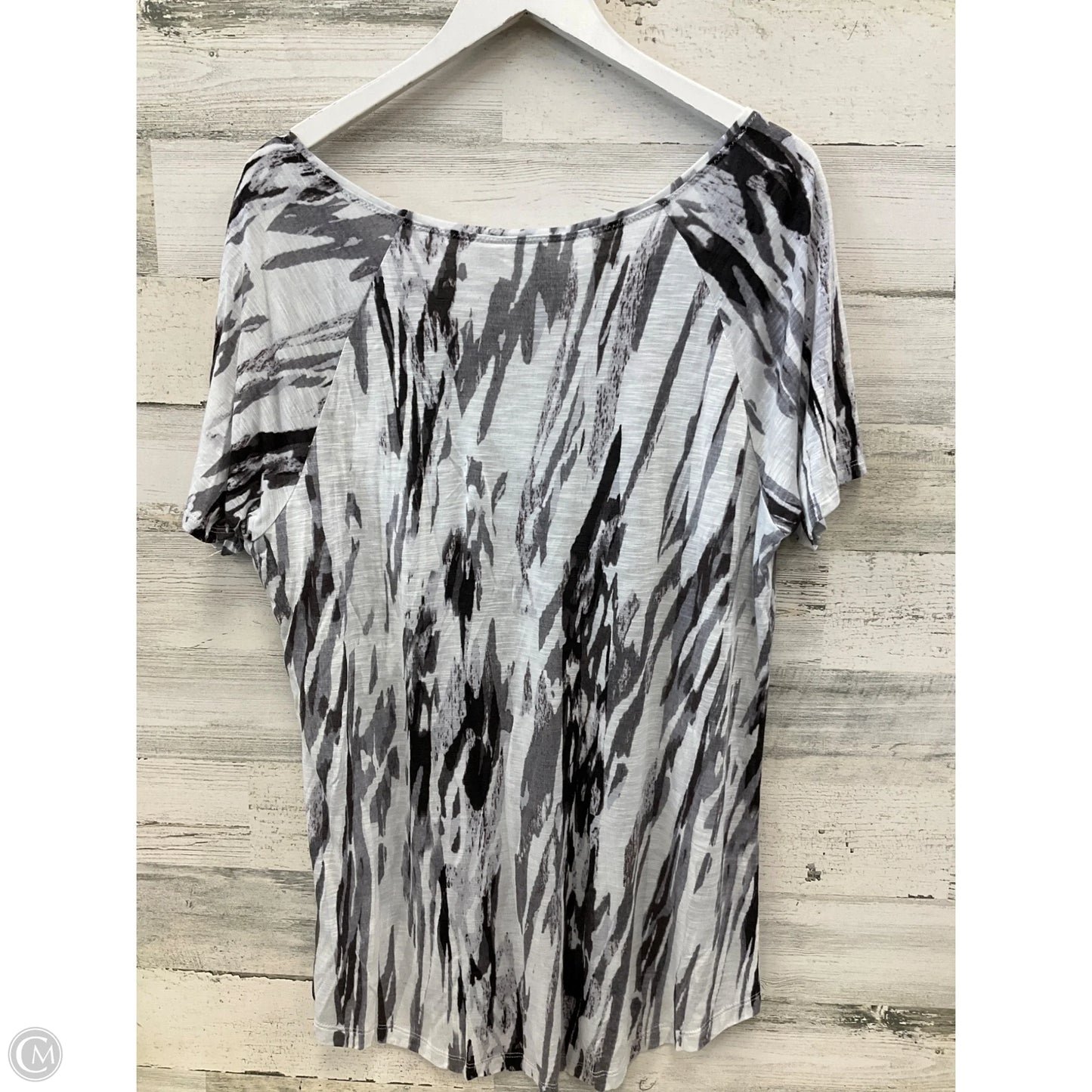 Top Short Sleeve By St Tropez In White, Size: 1x