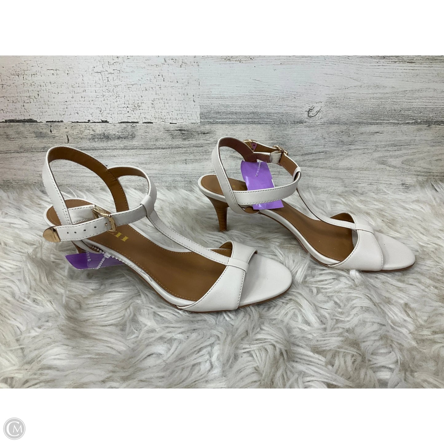 Sandals Designer By Coach In Cream, Size: 6