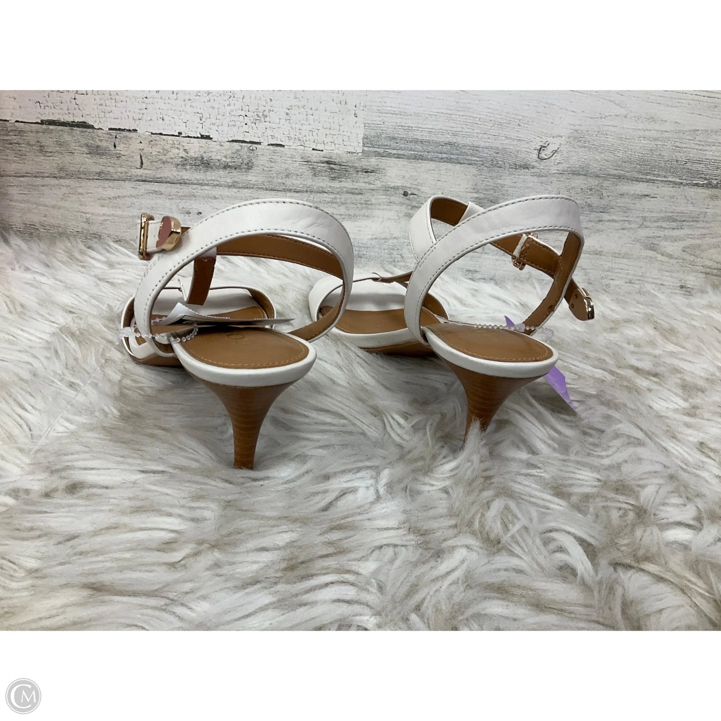 Sandals Designer By Coach In Cream, Size: 6