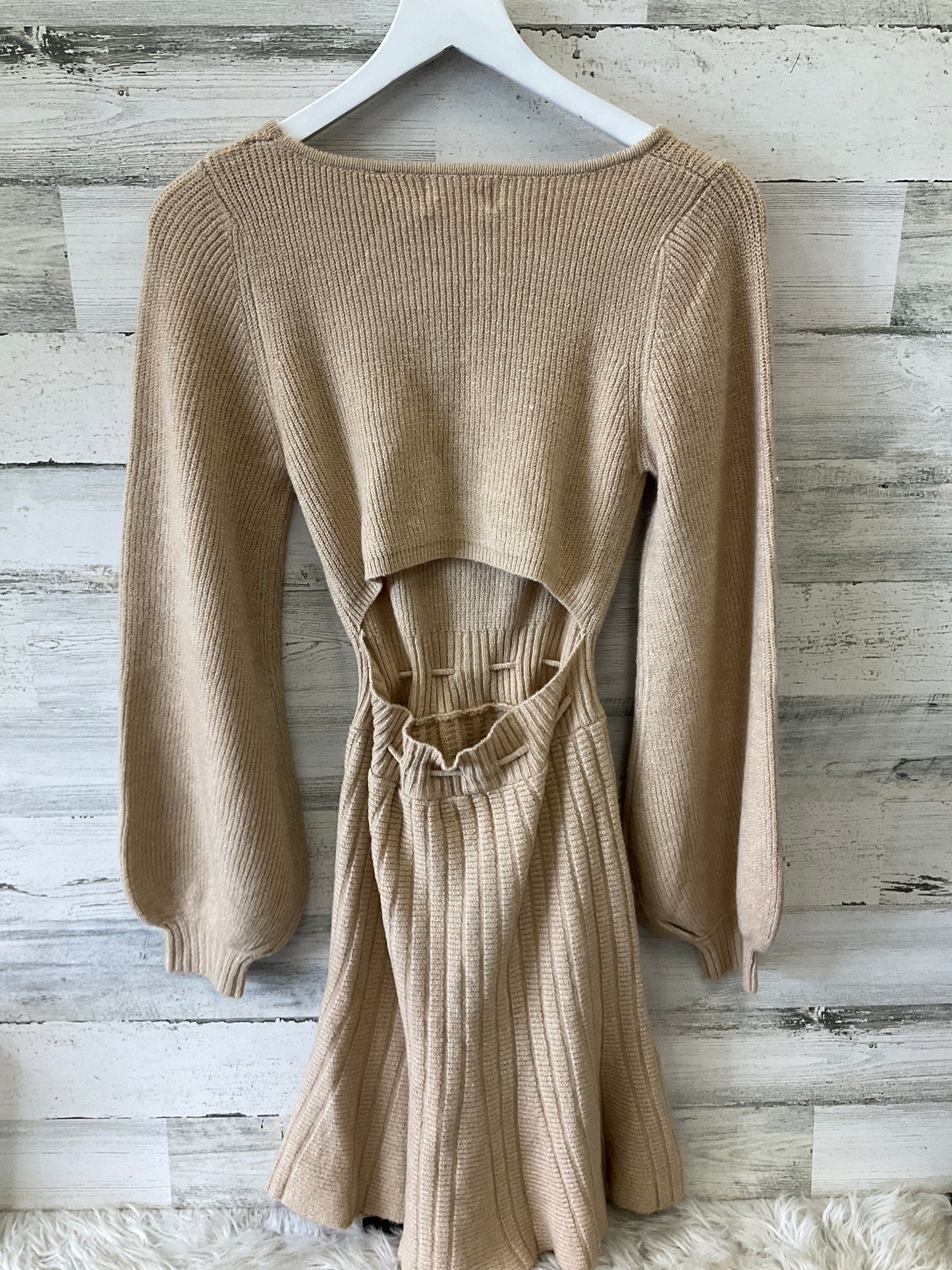 Dress Sweater By Mable In Tan, Size: S