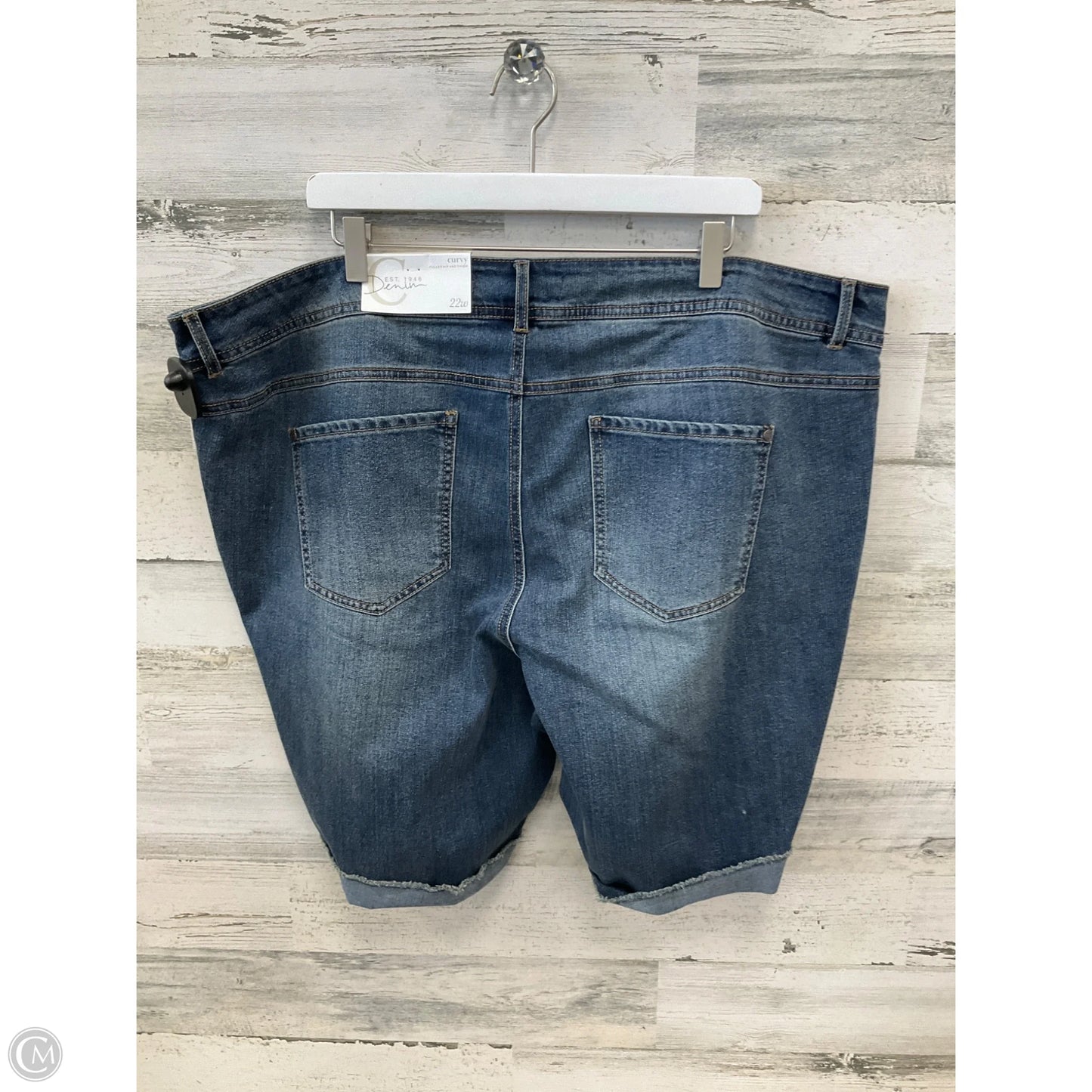 Shorts By Cato In Blue Denim, Size: 22