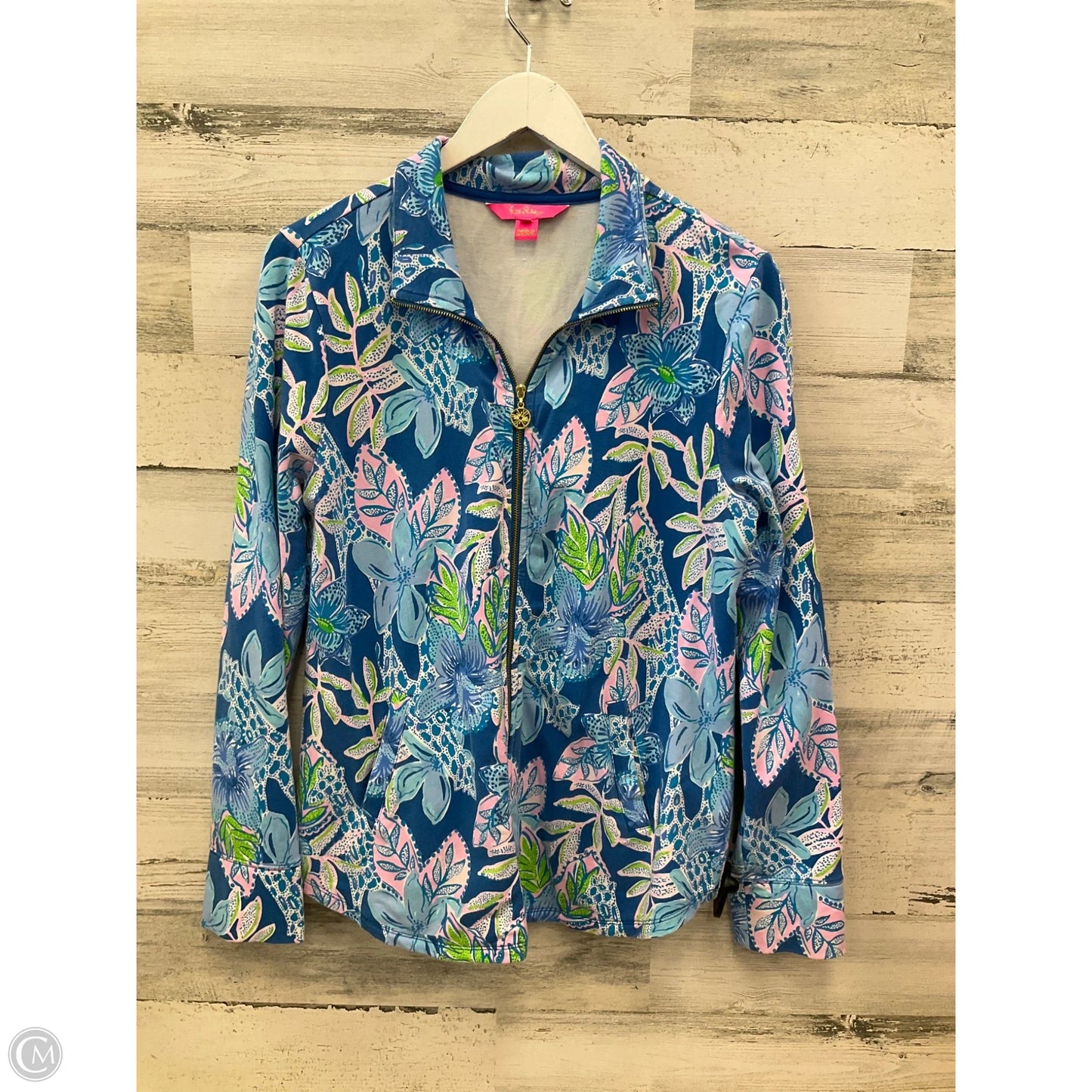 Top Long Sleeve Designer By Lilly Pulitzer In Blue, Size: M