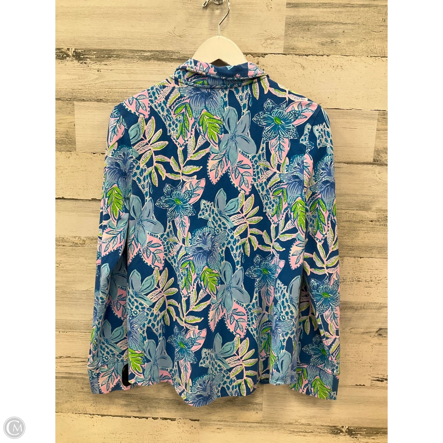 Top Long Sleeve Designer By Lilly Pulitzer In Blue, Size: M