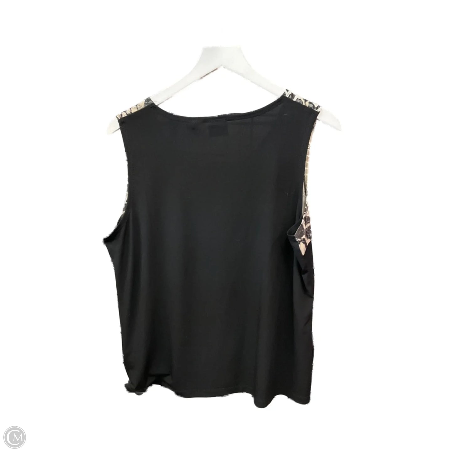 Tank Top By Chicos In Black & Cream, Size: L