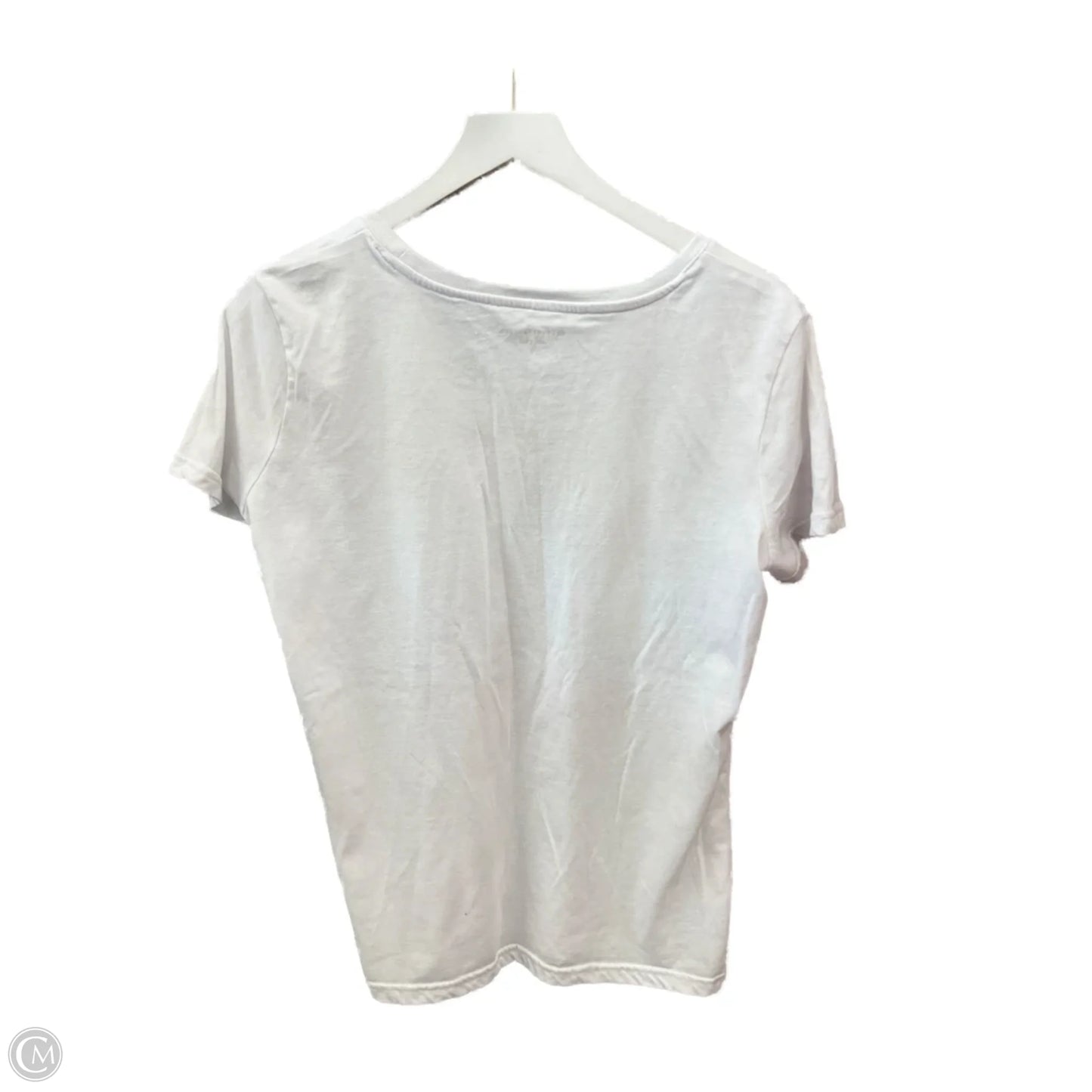 Top Short Sleeve By Clothes Mentor In White, Size: L