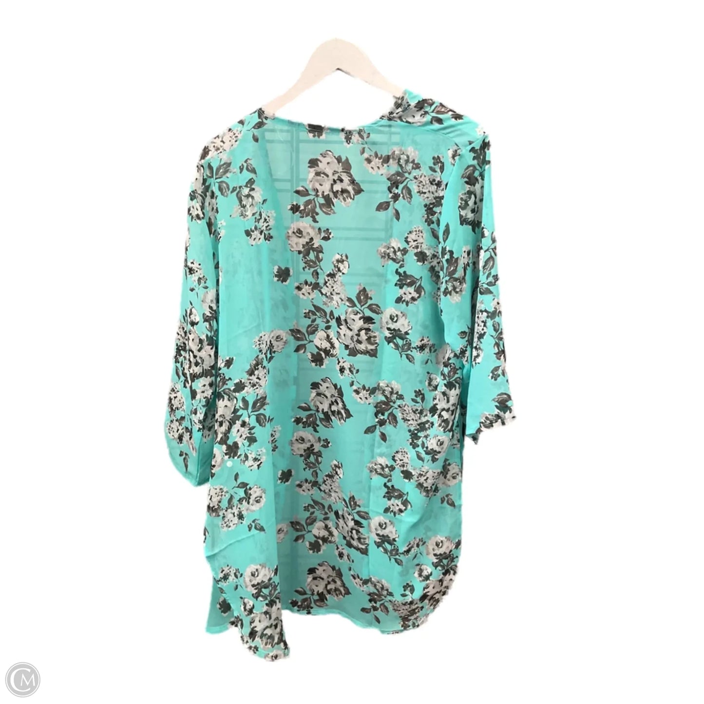 Kimono By Clothes Mentor In Teal, Size: S