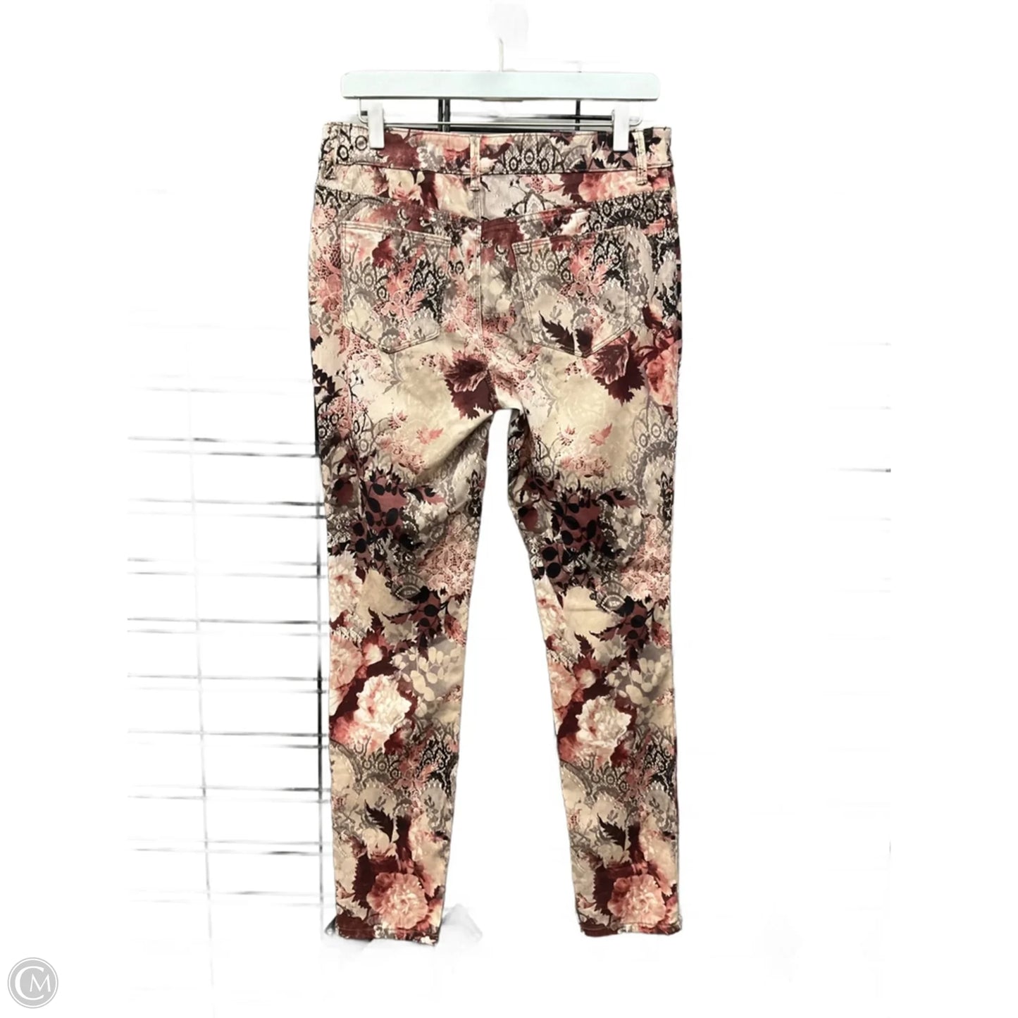 Jeans Jeggings By Chicos In Cream & Red, Size: 4