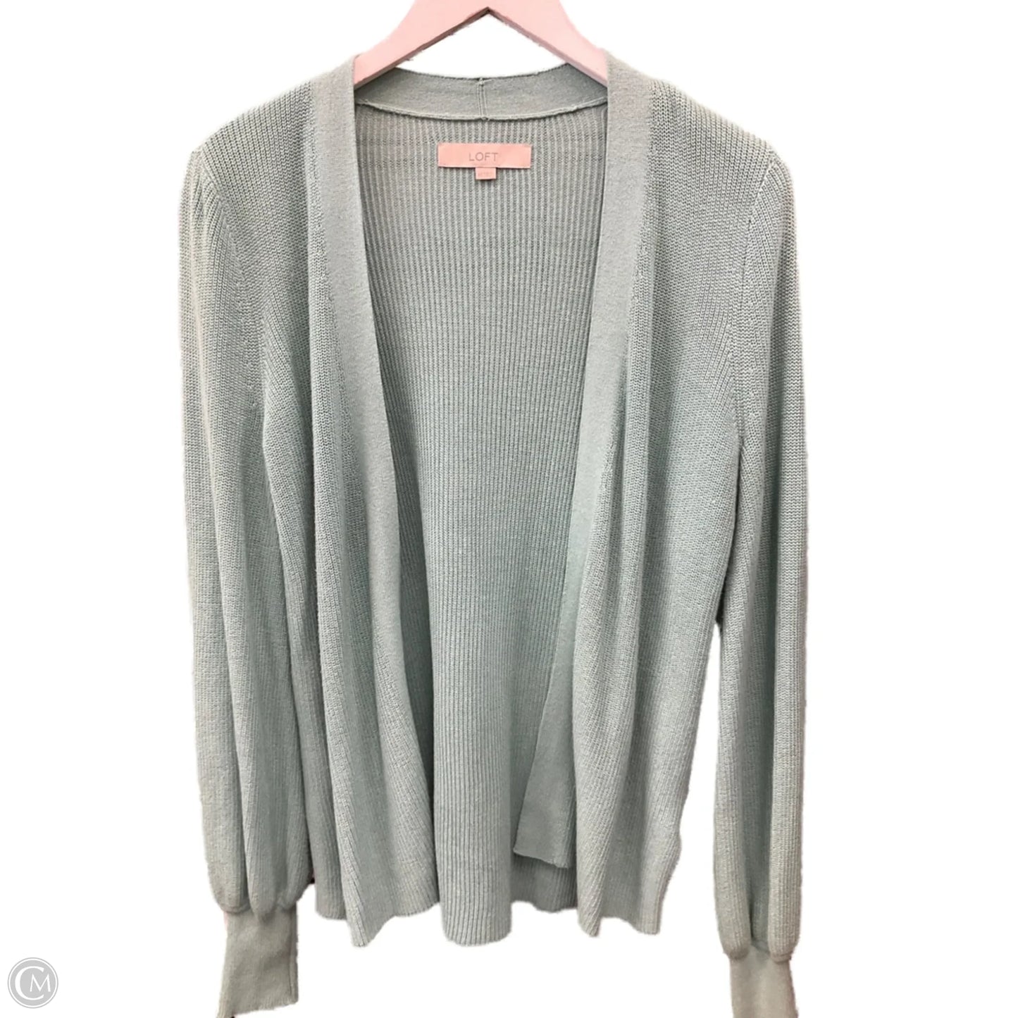 Sweater Cardigan By Loft In Teal, Size: Xs