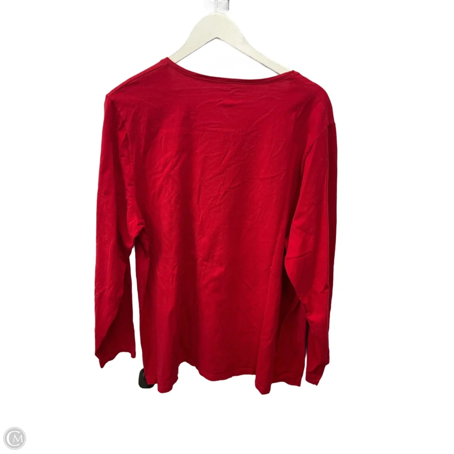 Top Long Sleeve By Just My Size In Red, Size: 3x