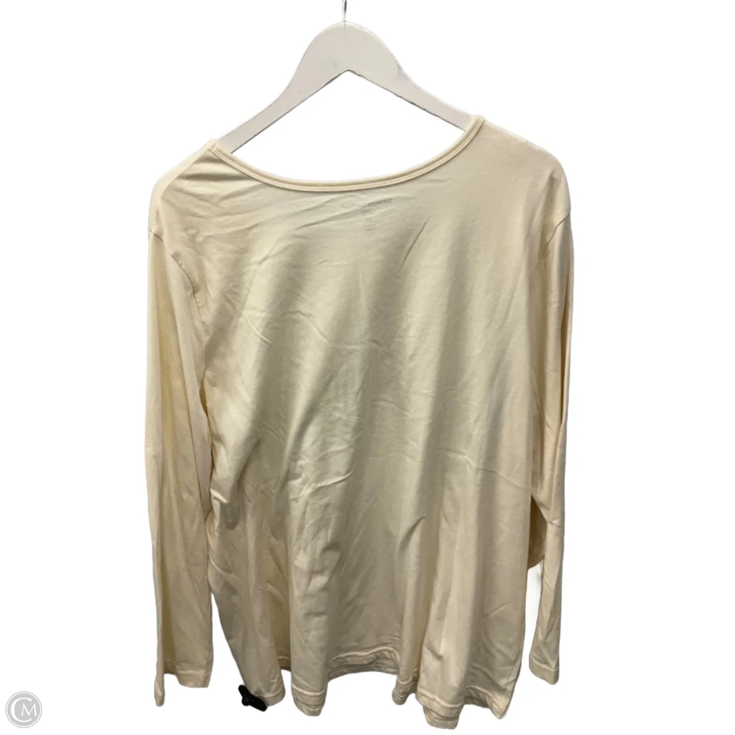 Top Long Sleeve By Clothes Mentor In Beige, Size: 2x