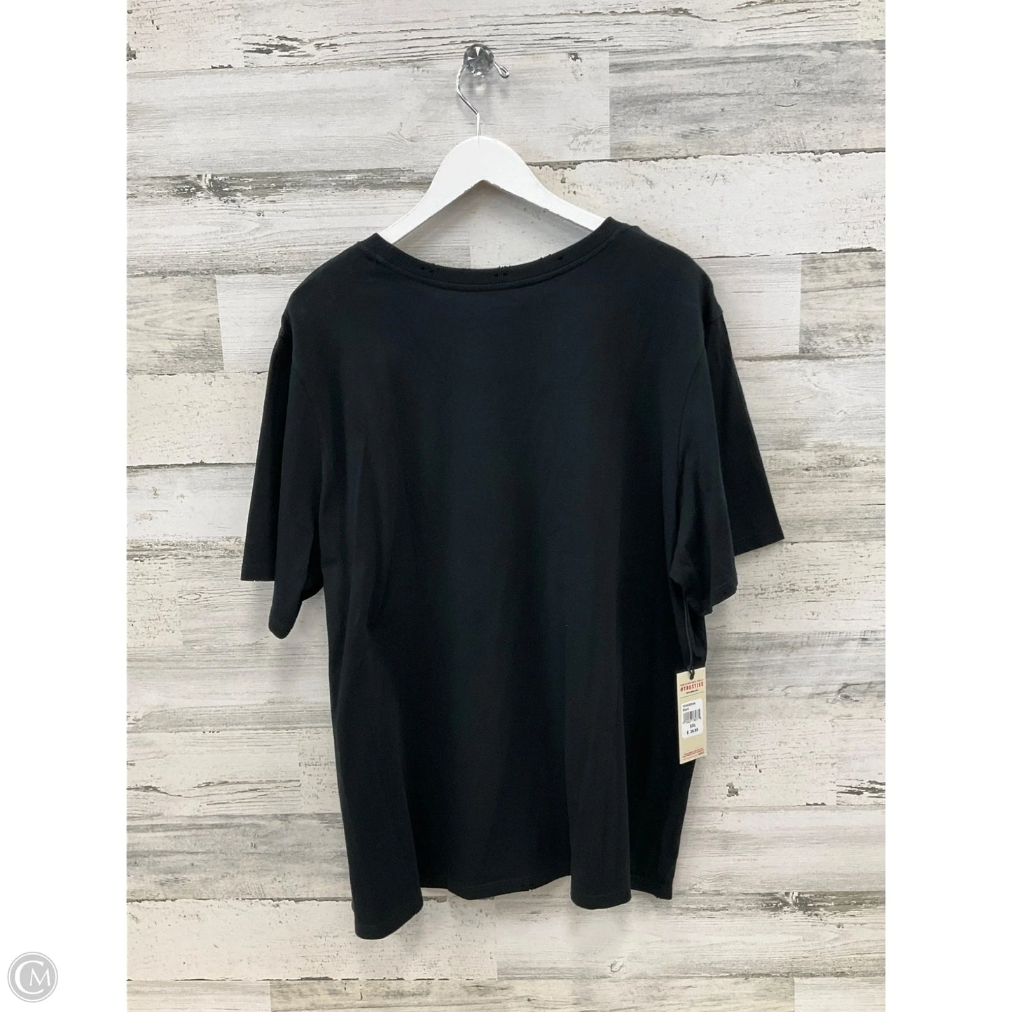Top Short Sleeve By Clothes Mentor In Black, Size: Xxl