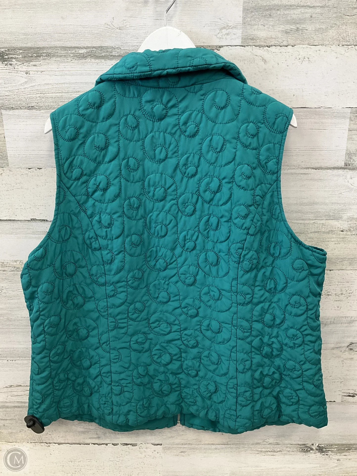 Vest Puffer & Quilted By Cj Banks In Green, Size: 2x