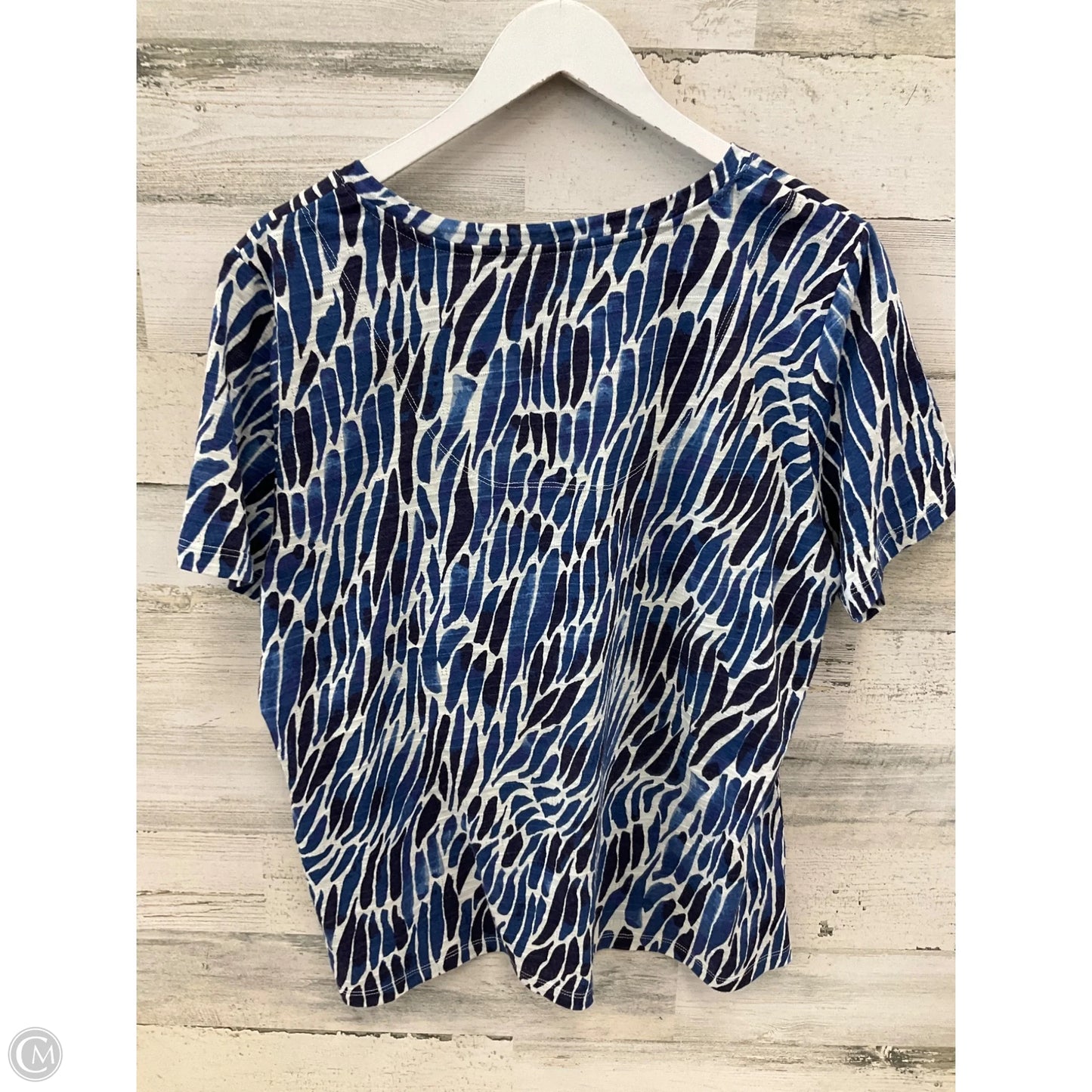Top Short Sleeve By Christopher And Banks In Blue, Size: Xl