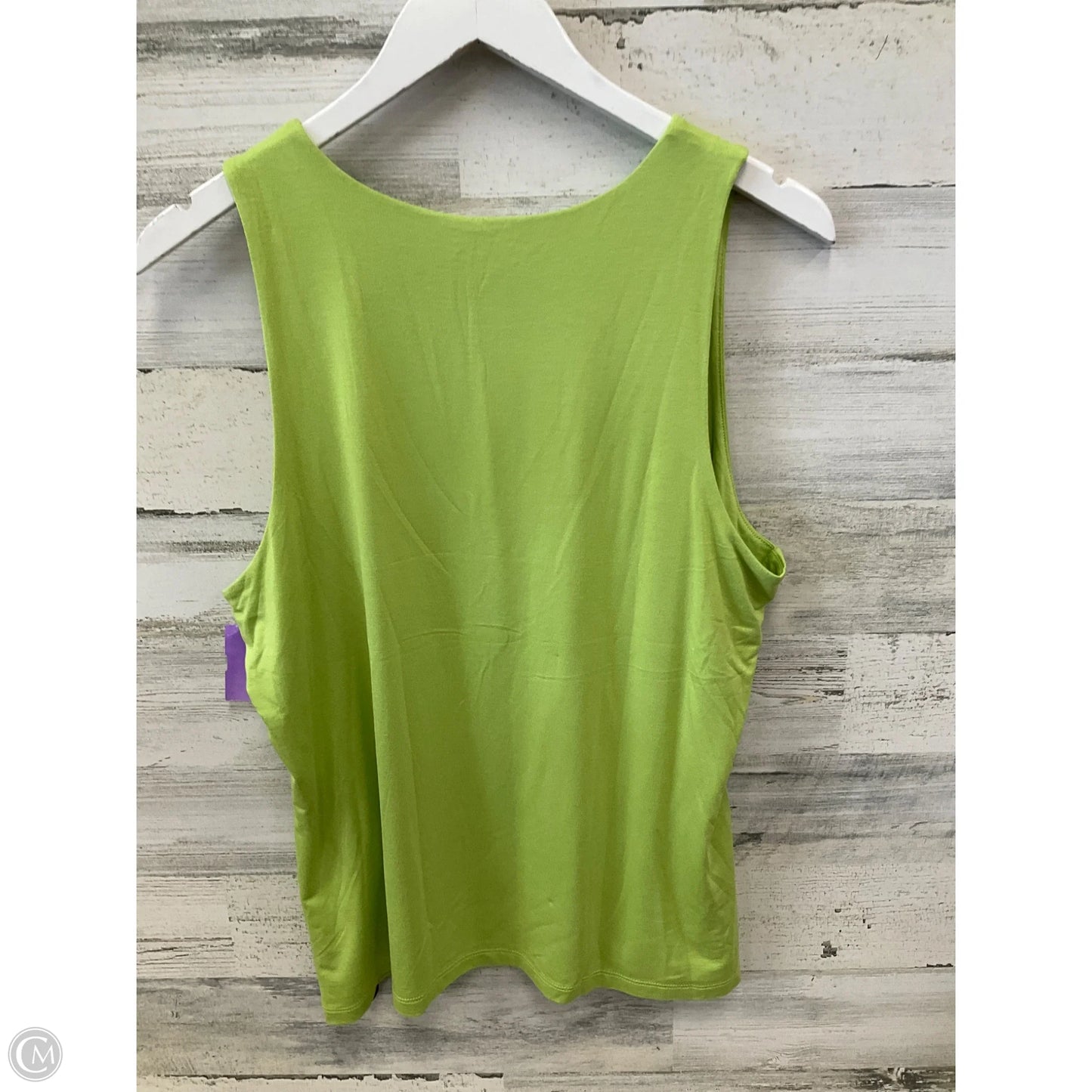 Top Sleeveless By Bar Iii In Green, Size: 2x