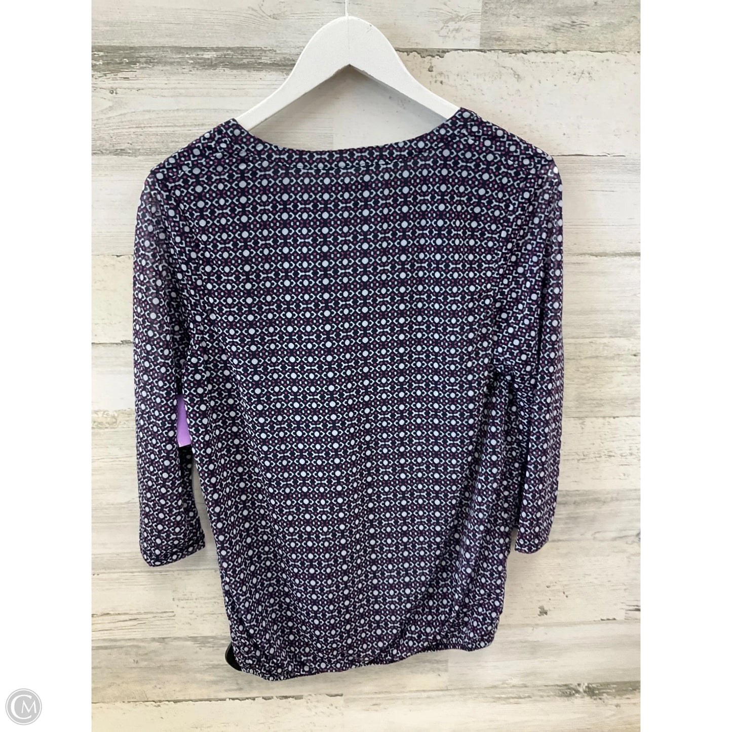 Top 3/4 Sleeve By Croft And Barrow In Purple, Size: M