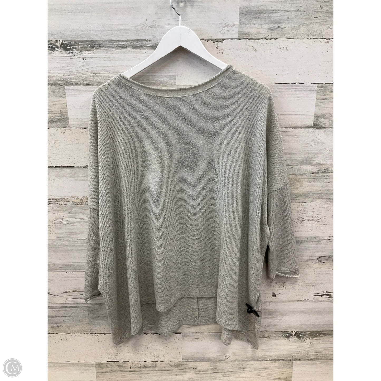 Top 3/4 Sleeve By Clara Sun Woo In Grey, Size: S