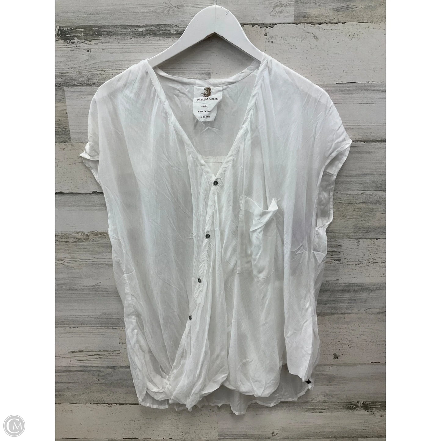 Top Sleeveless By Clothes Mentor In White, Size: S
