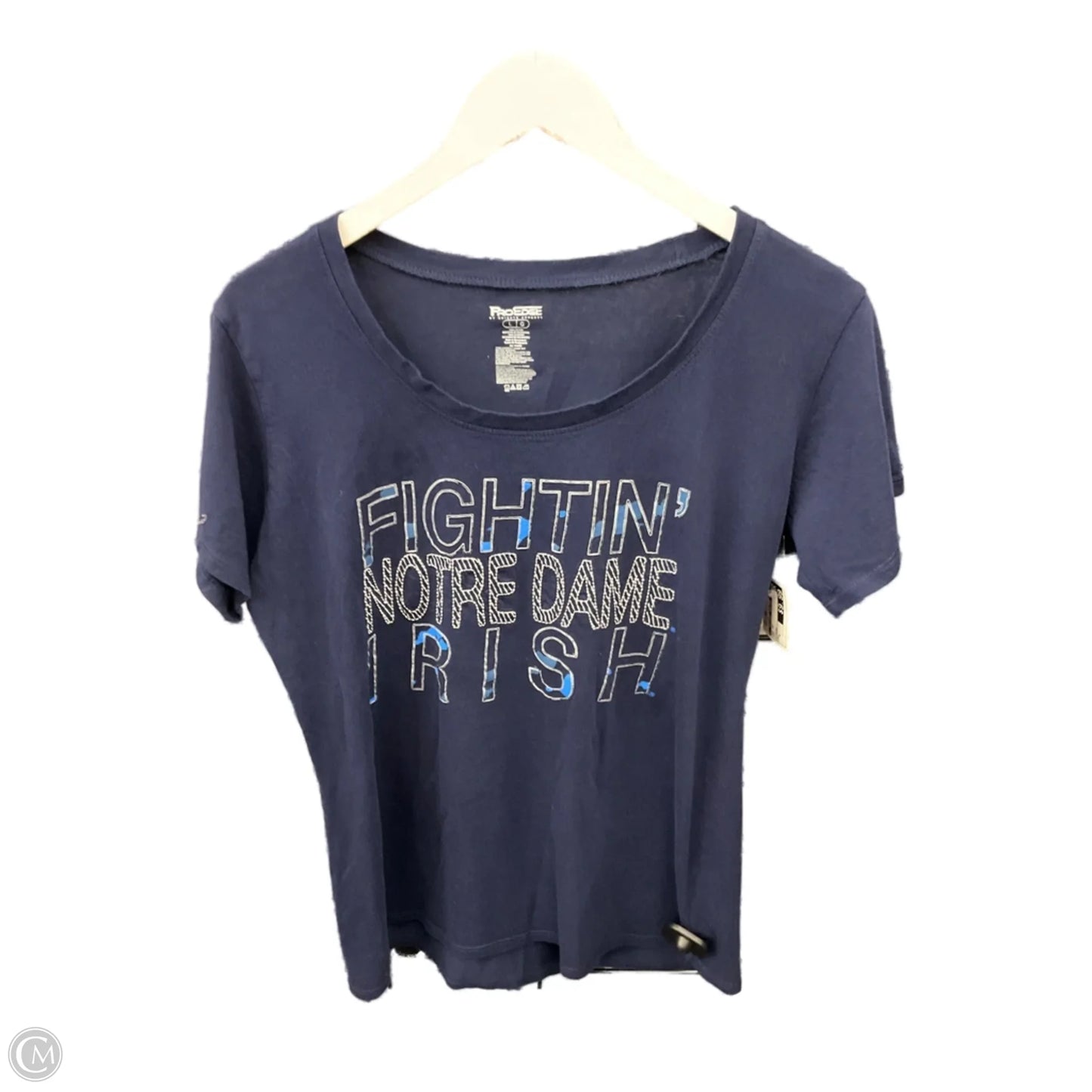 Top Short Sleeve By Clothes Mentor In Navy, Size: L