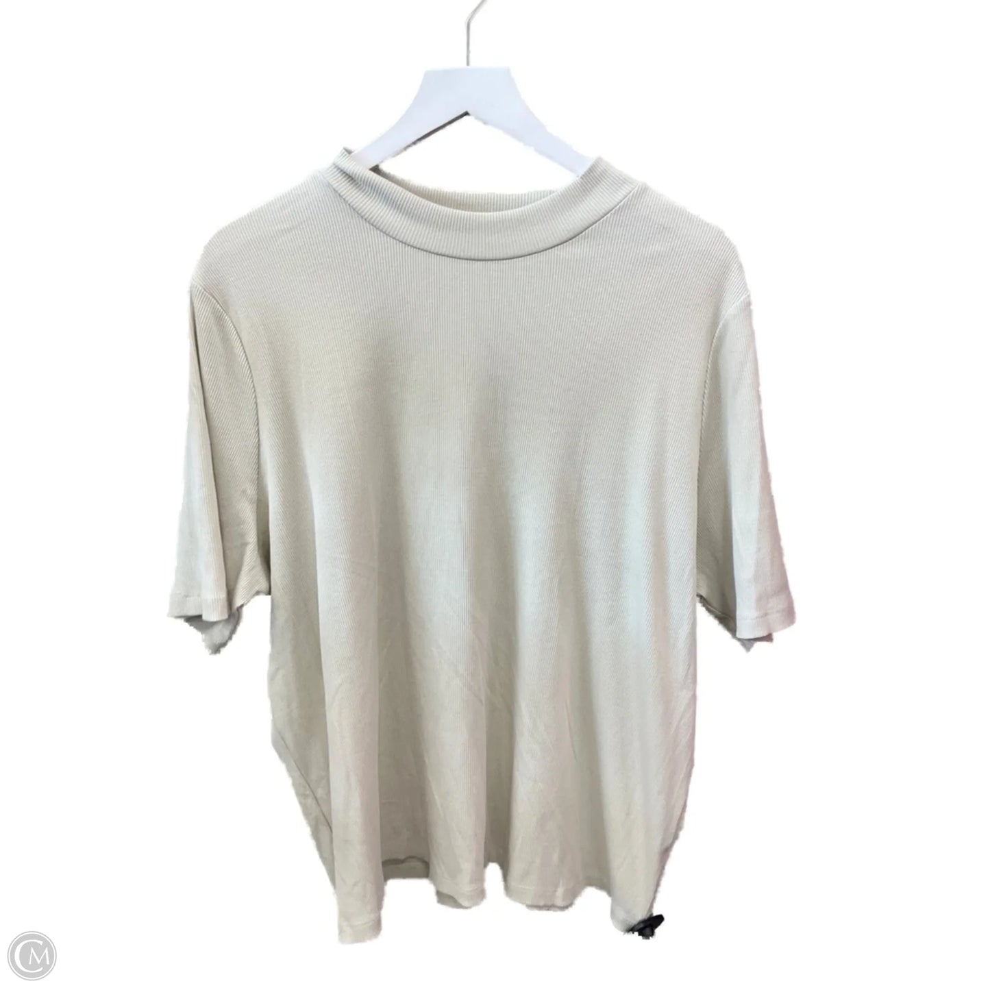 Top Short Sleeve By Ophelia Roe In Cream, Size: 3x