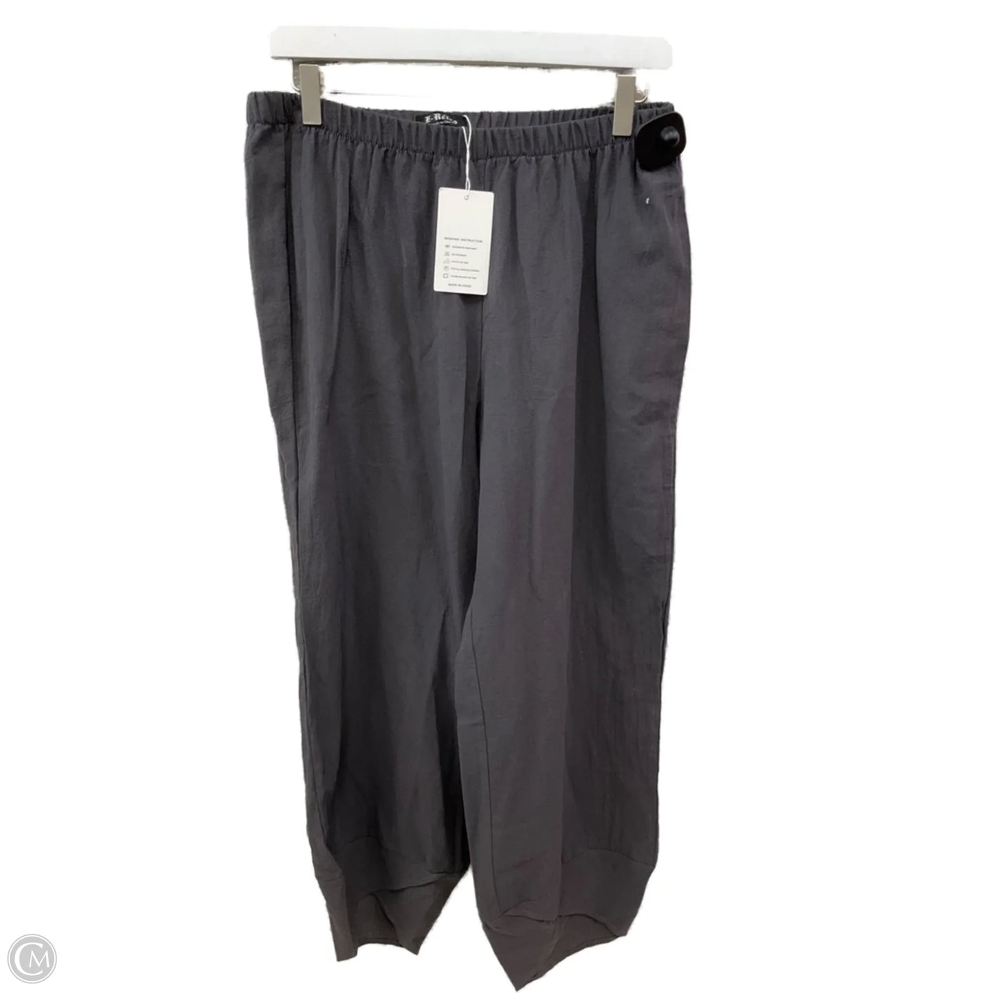 Pants Linen By Clothes Mentor In Grey, Size: 12