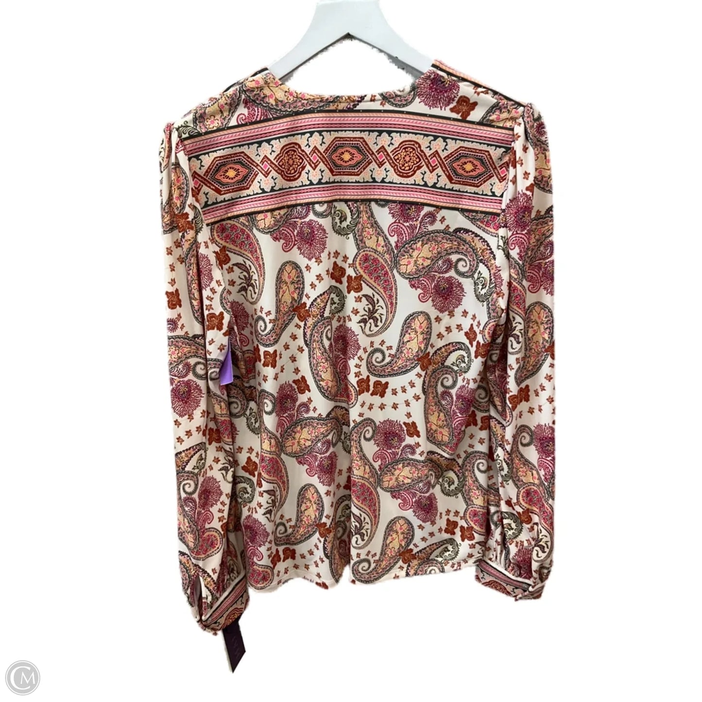 Top Long Sleeve By Hale Bob In Orange & Pink, Size: L