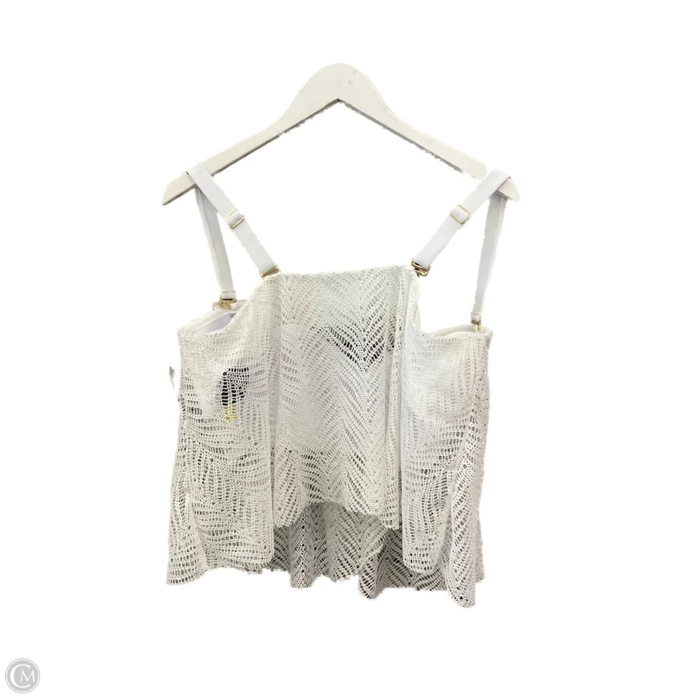 Swimsuit Top By Time And Tru In White, Size: 1x