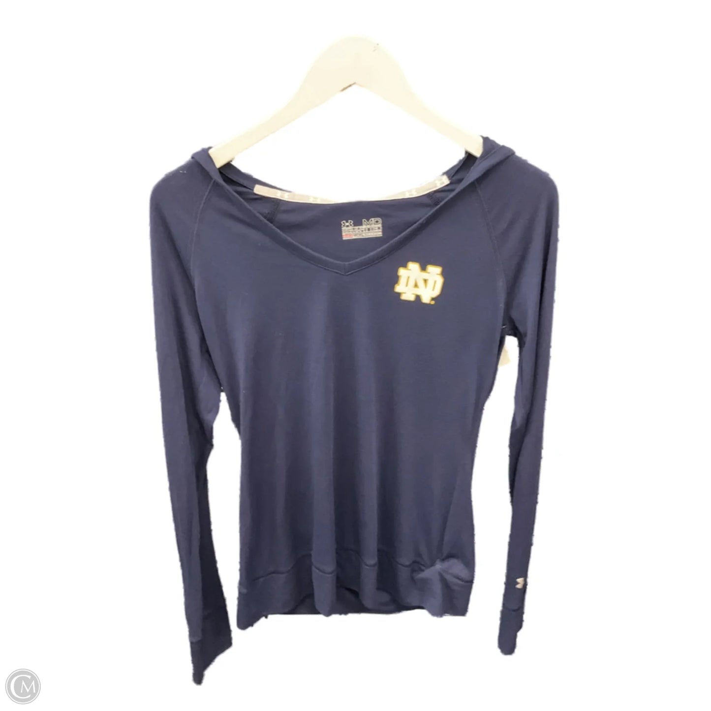 Top Long Sleeve By Under Armour In Navy, Size: M
