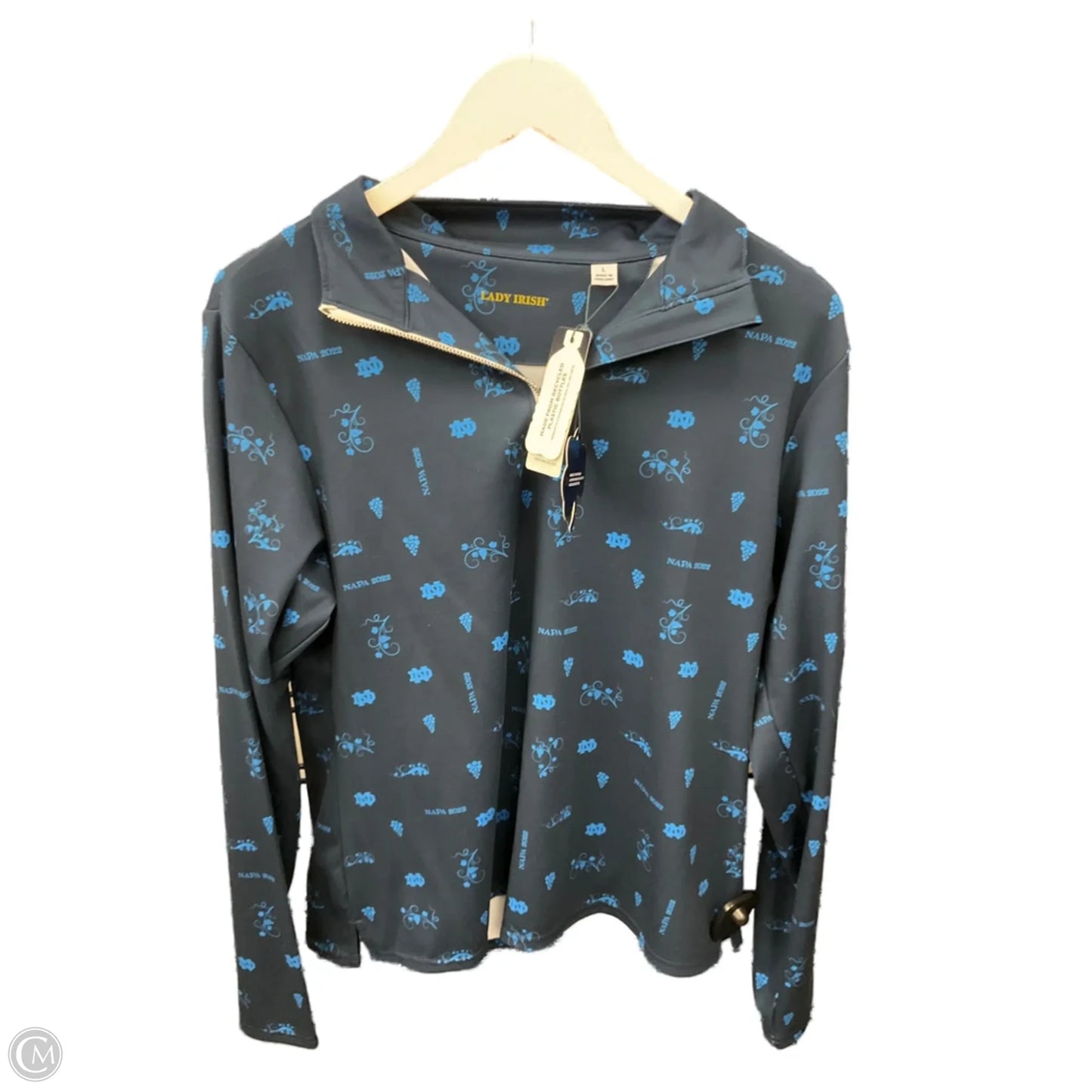 Athletic Jacket By Clothes Mentor In Navy, Size: L