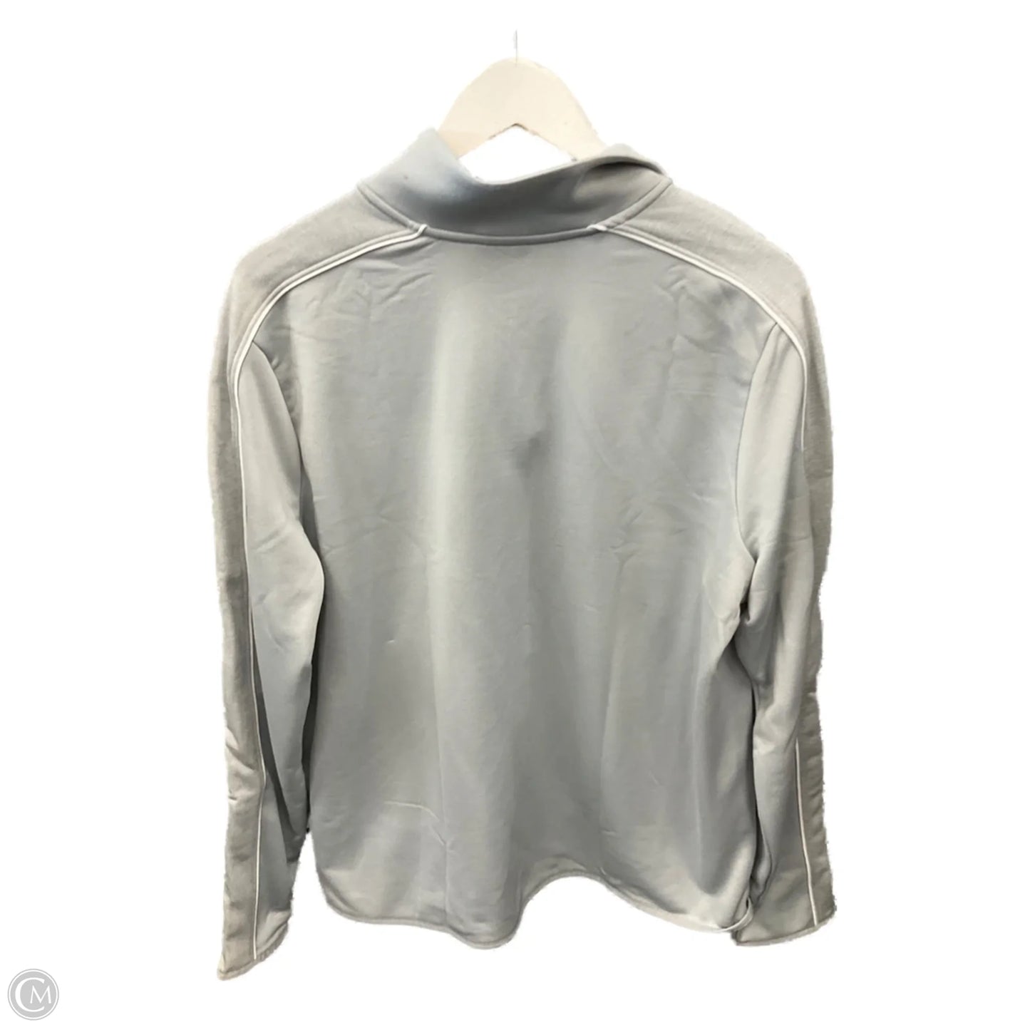 Athletic Top Long Sleeve Collar By Under Armour In Grey, Size: Xl