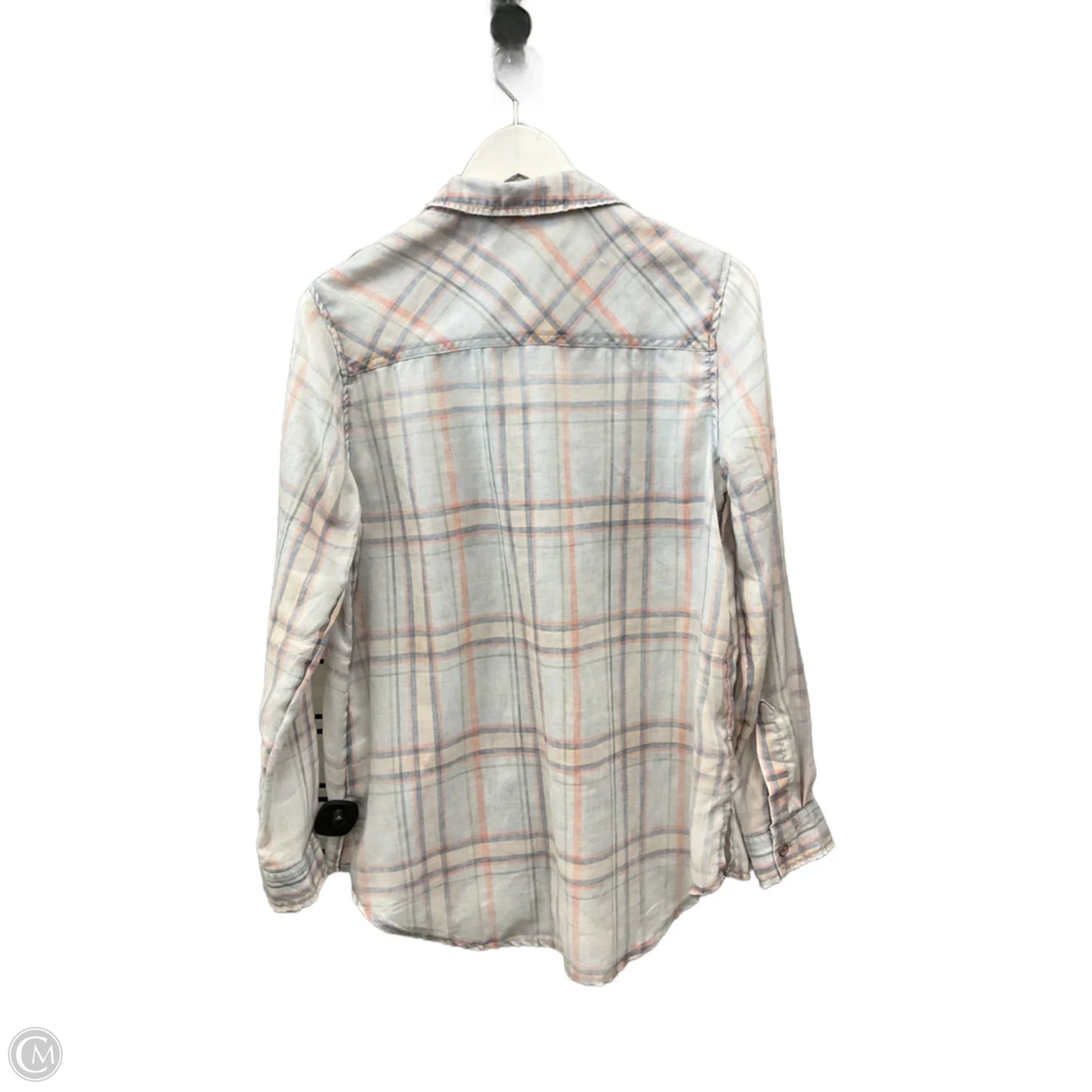 Top Long Sleeve By Bdg In Plaid Pattern, Size: M