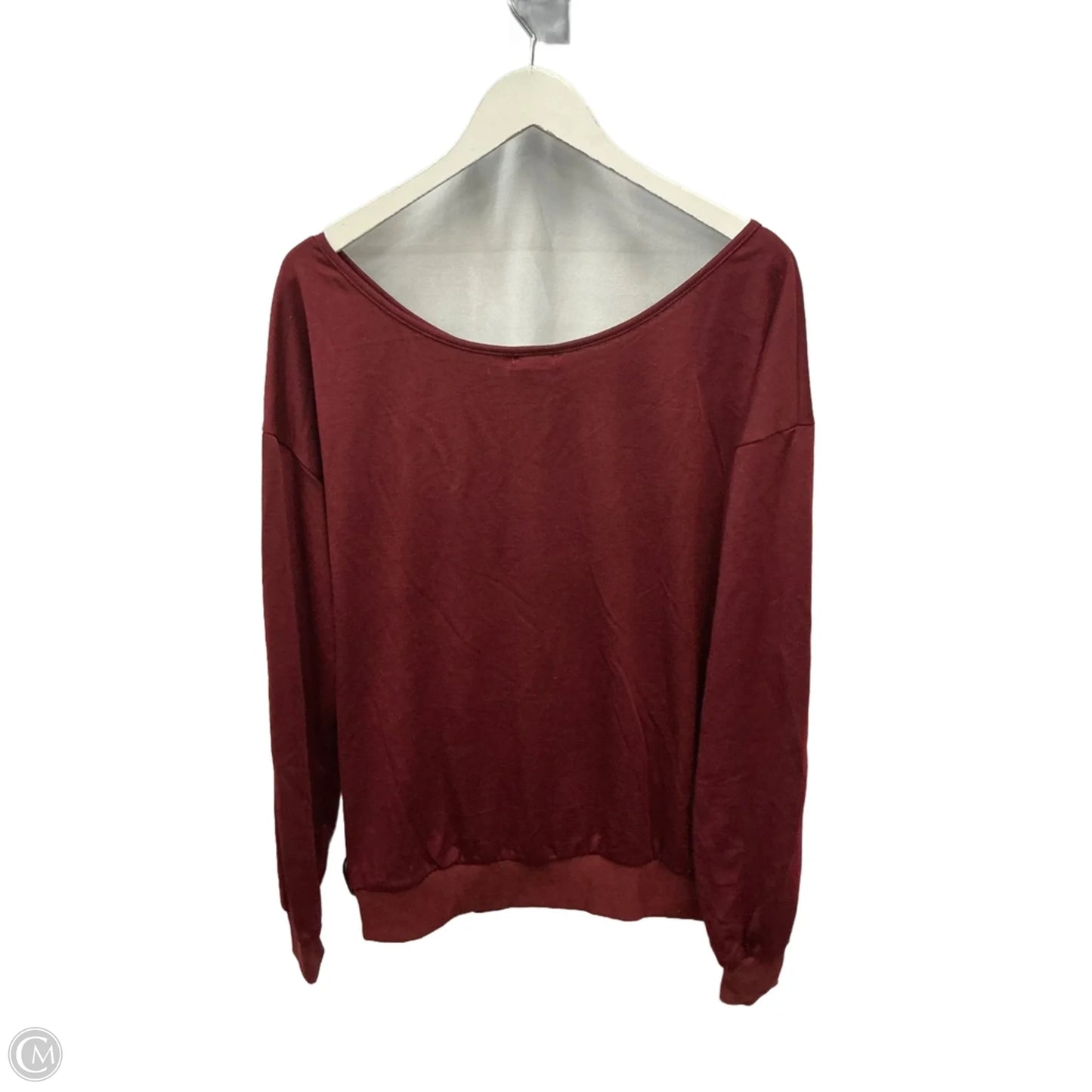 Top Long Sleeve By Clothes Mentor In Maroon, Size: S