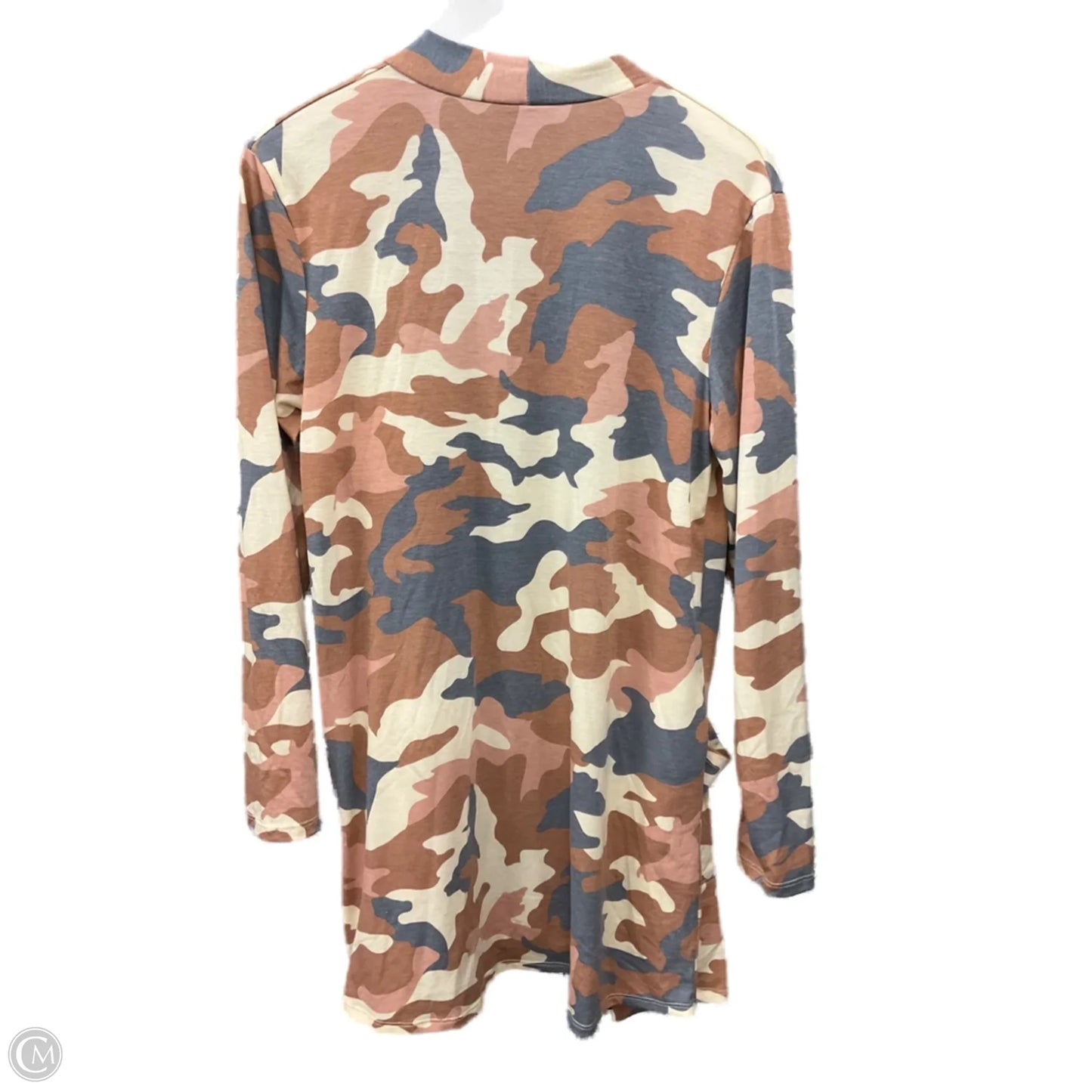 Cardigan By Zenana Outfitters In Camouflage Print, Size: L