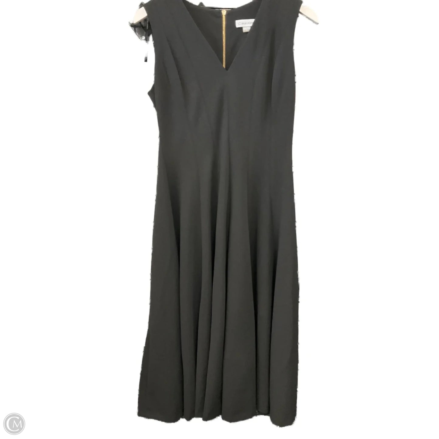 Dress Casual Midi By Calvin Klein In Black, Size: 8