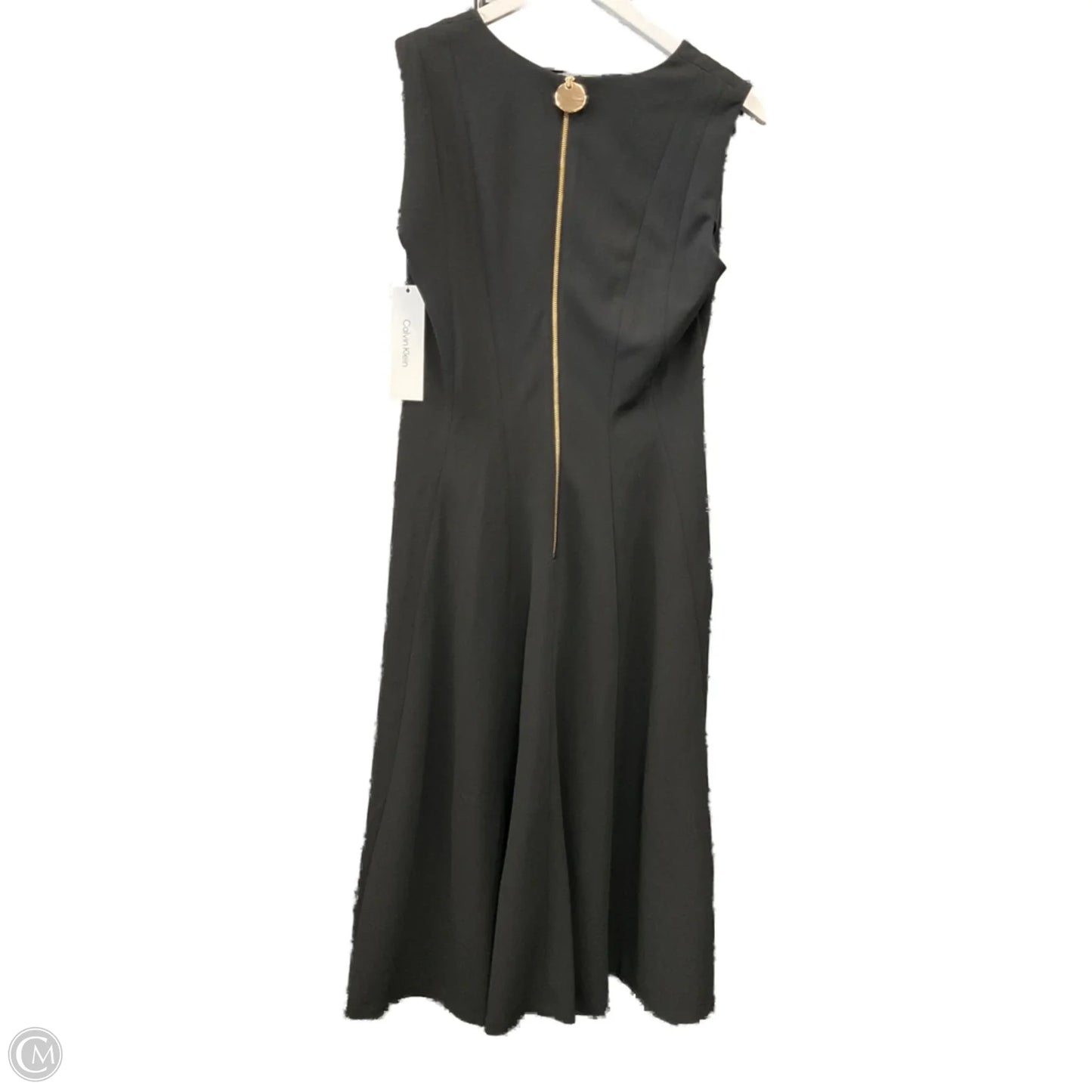Dress Casual Midi By Calvin Klein In Black, Size: 8