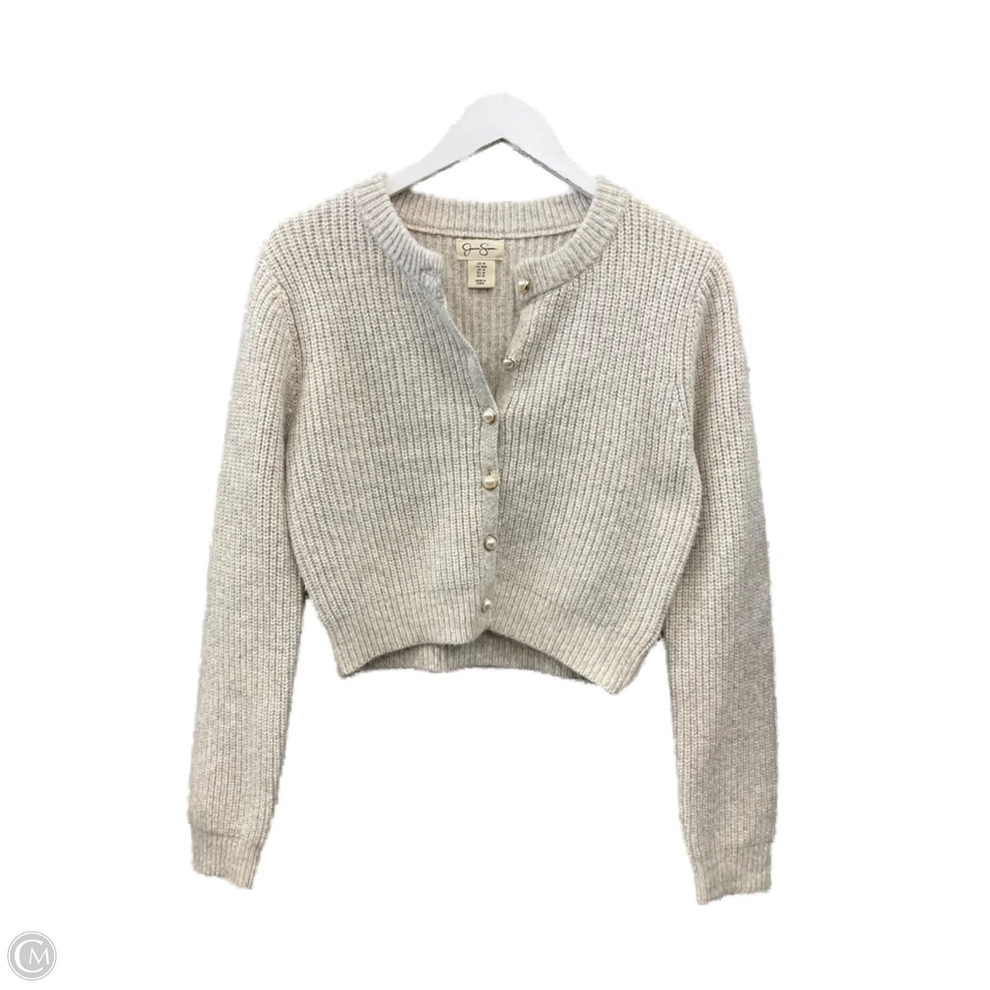 Sweater Cardigan By Jessica Simpson In Cream, Size: M