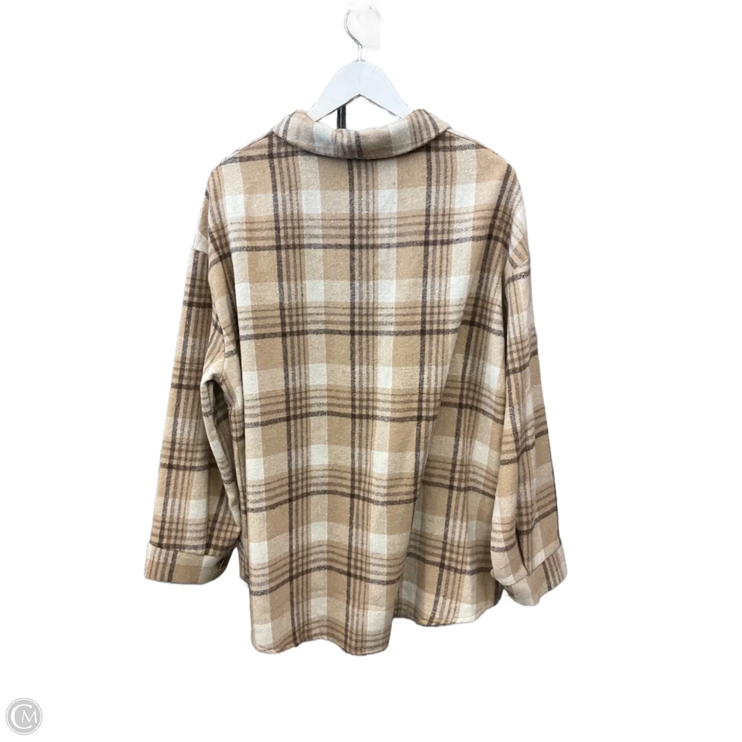 Top Long Sleeve By Clothes Mentor In Tan, Size: L