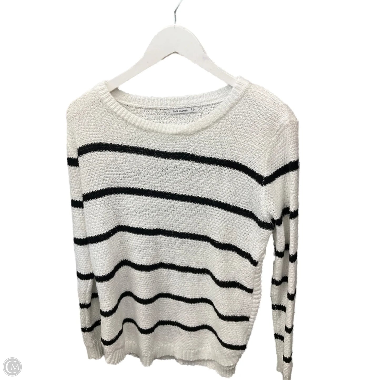 Sweater By Pink Clover In Black & White, Size: L