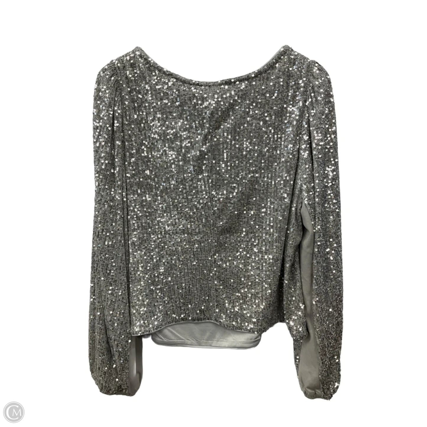 Top Long Sleeve By Torrid In Silver, Size: 2x