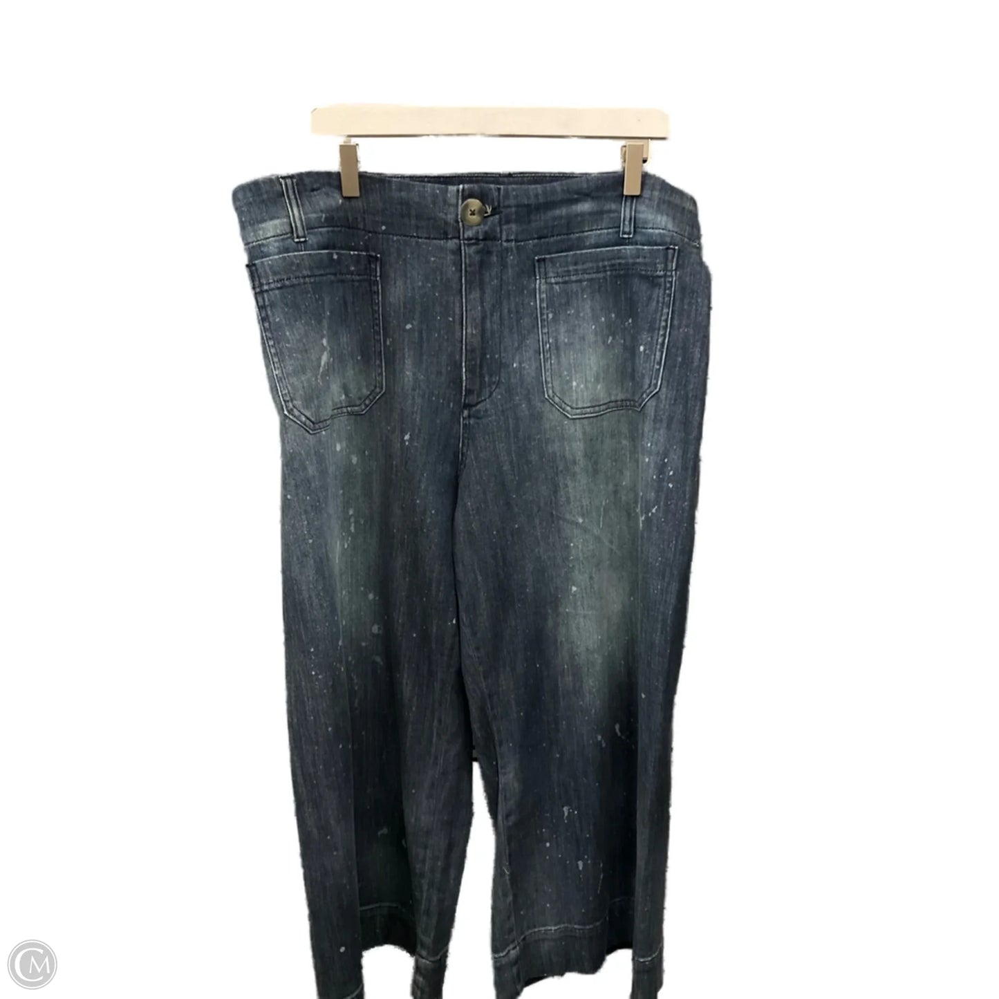 Jeans Wide Leg By Anthropologie In Blue Denim, Size: 18