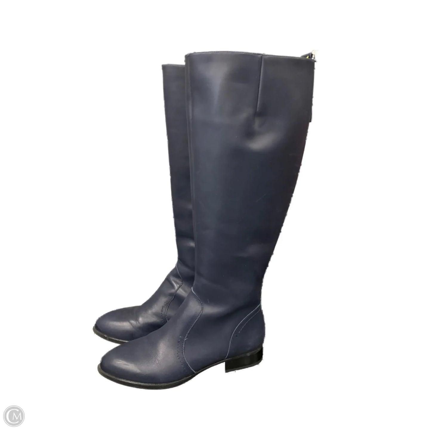 Boots Mid-calf Heels By Nine West In Navy, Size: 7
