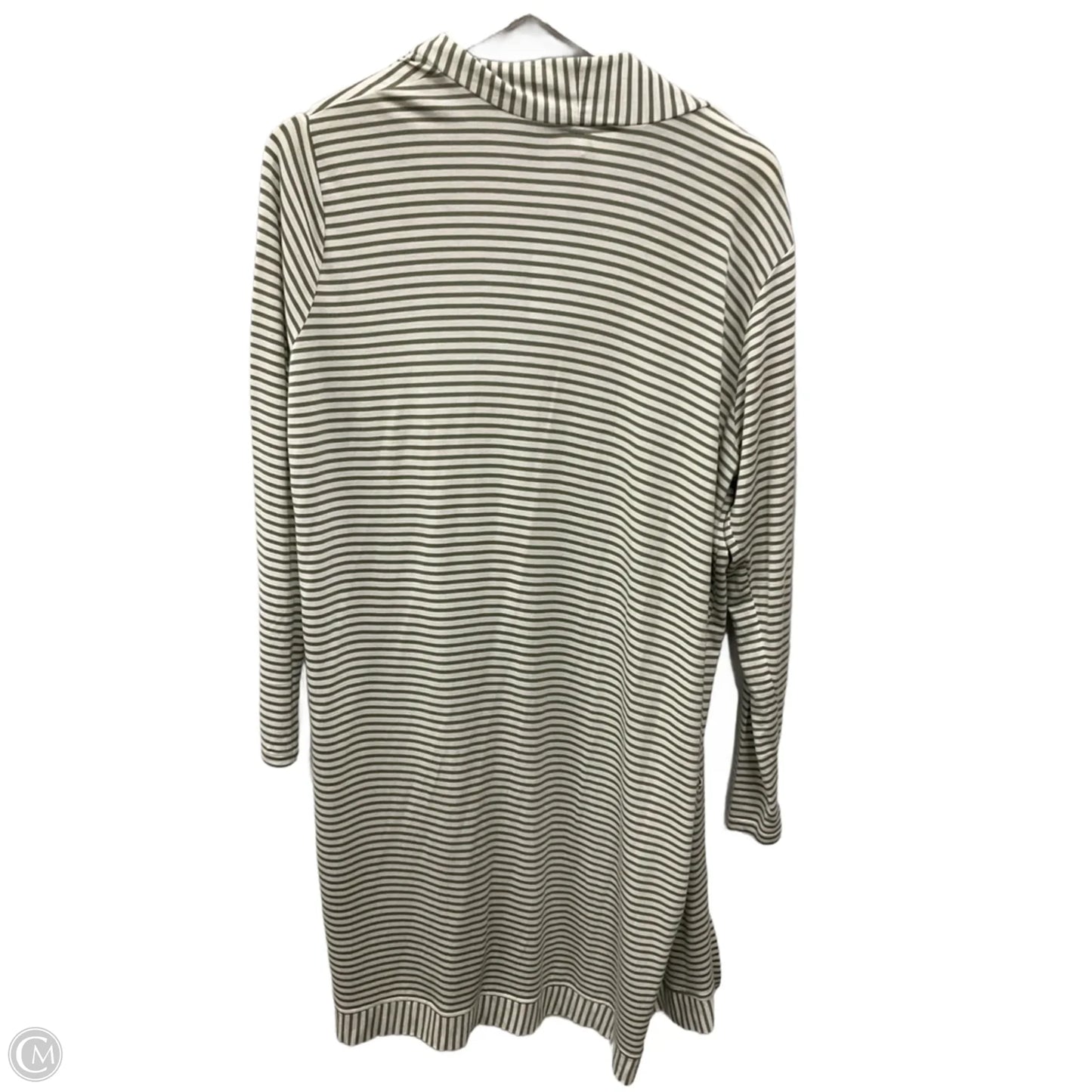 Cardigan By Clothes Mentor In Cream & Green, Size: M