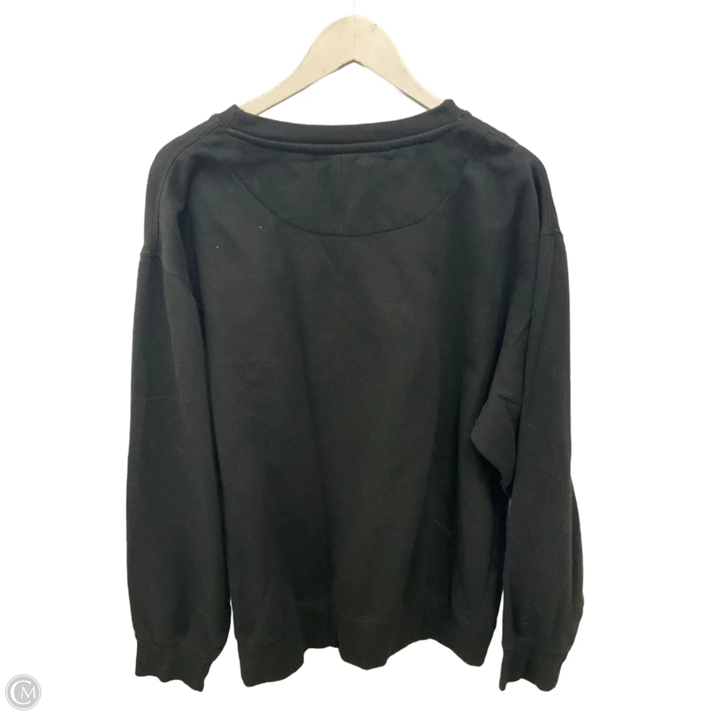 Sweatshirt Crewneck By Clothes Mentor In Black, Size: 2x