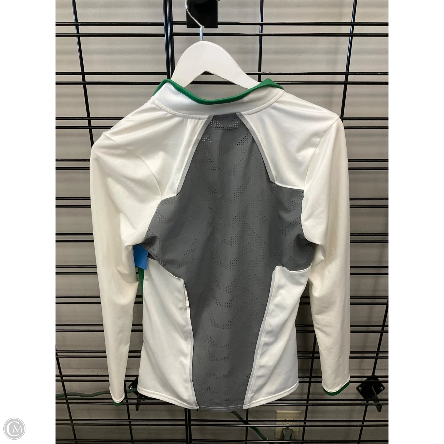 Athletic Jacket By Under Armour In Green & White, Size: S