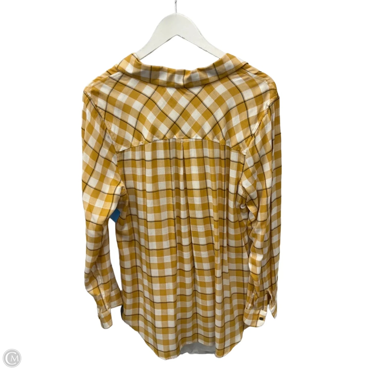 Top Long Sleeve By Christopher And Banks In Yellow, Size: L